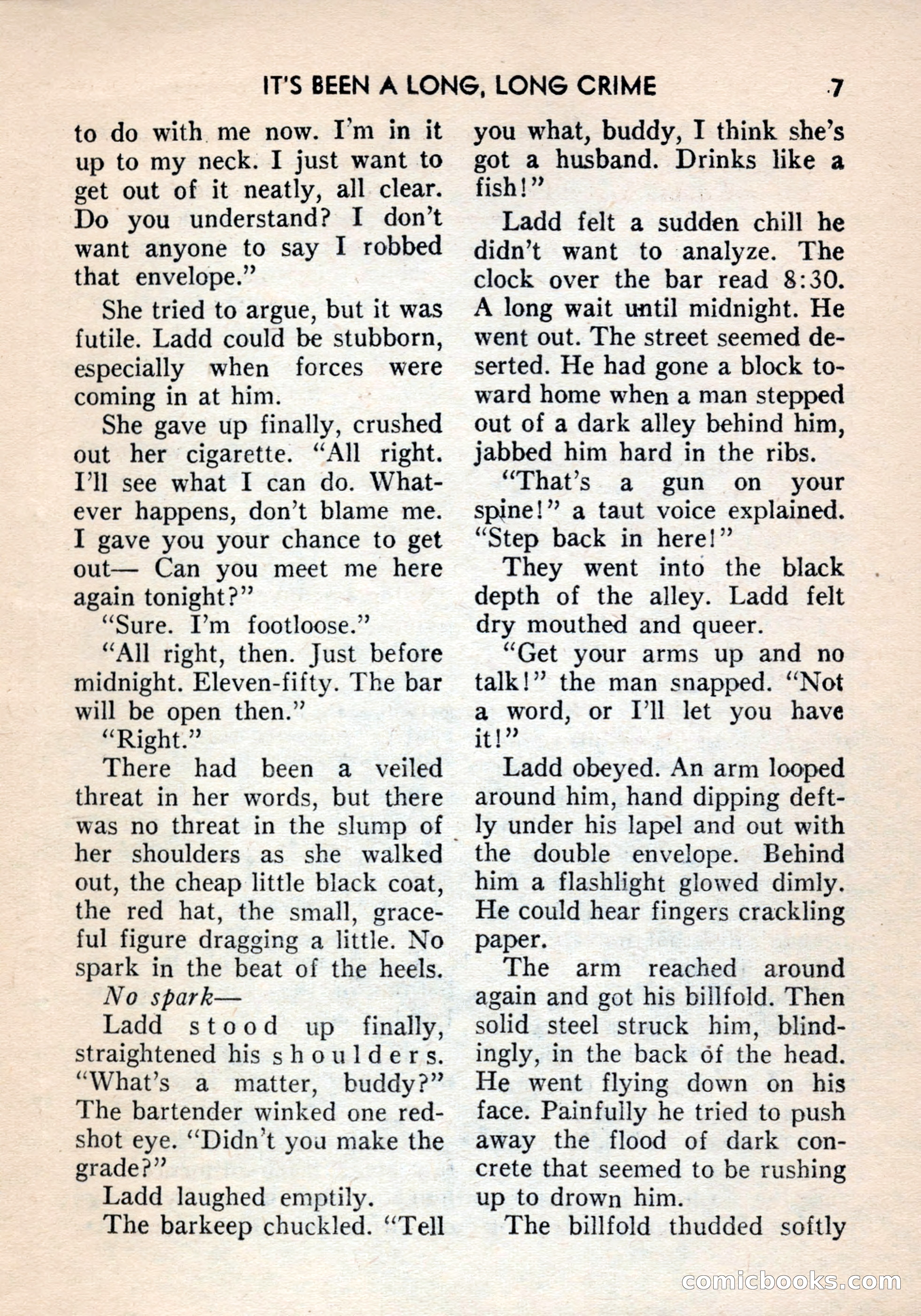 Terror Detective Story Magazine, October 1956 — page 9 of 132