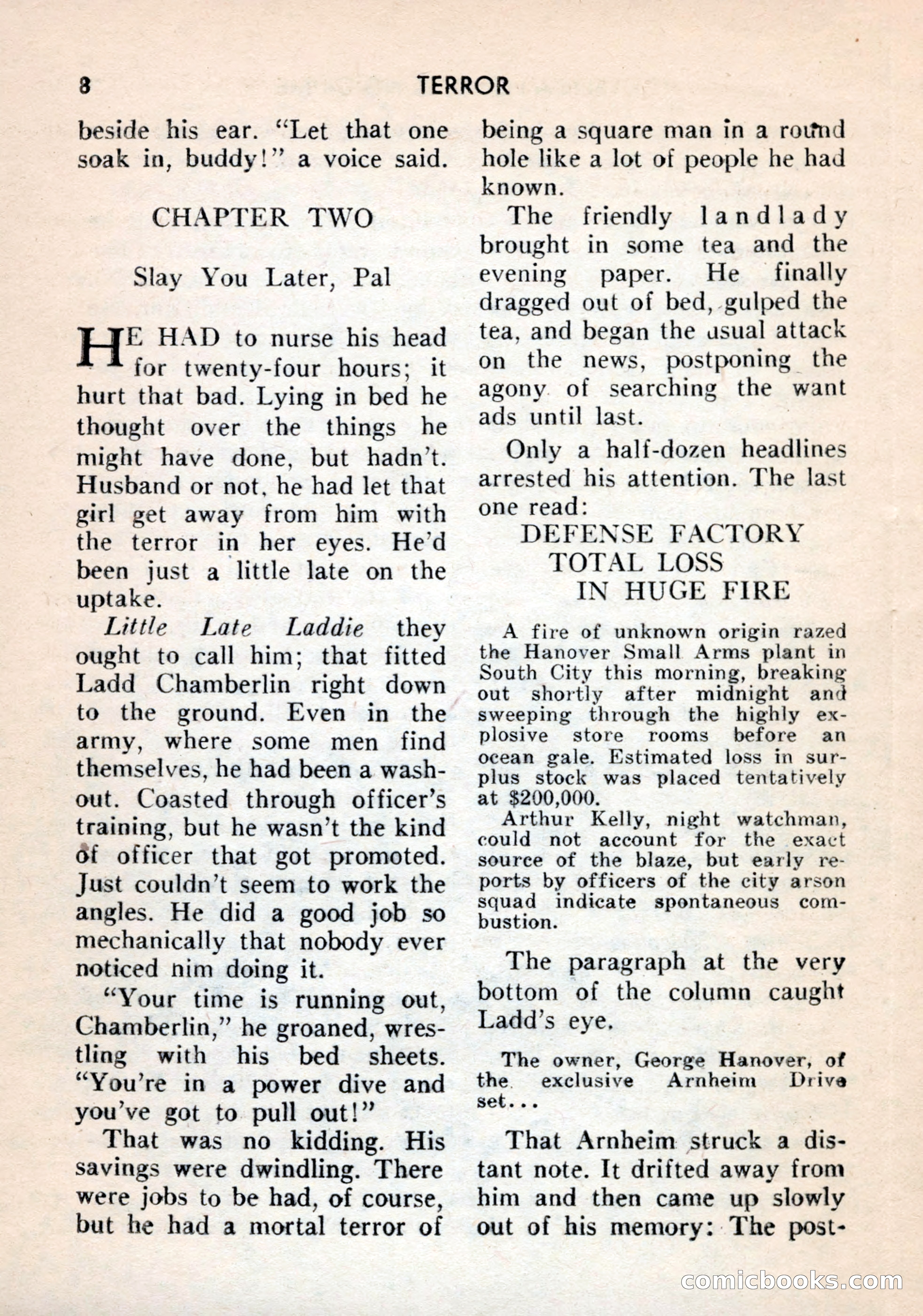 Terror Detective Story Magazine, October 1956 — page 10 of 132