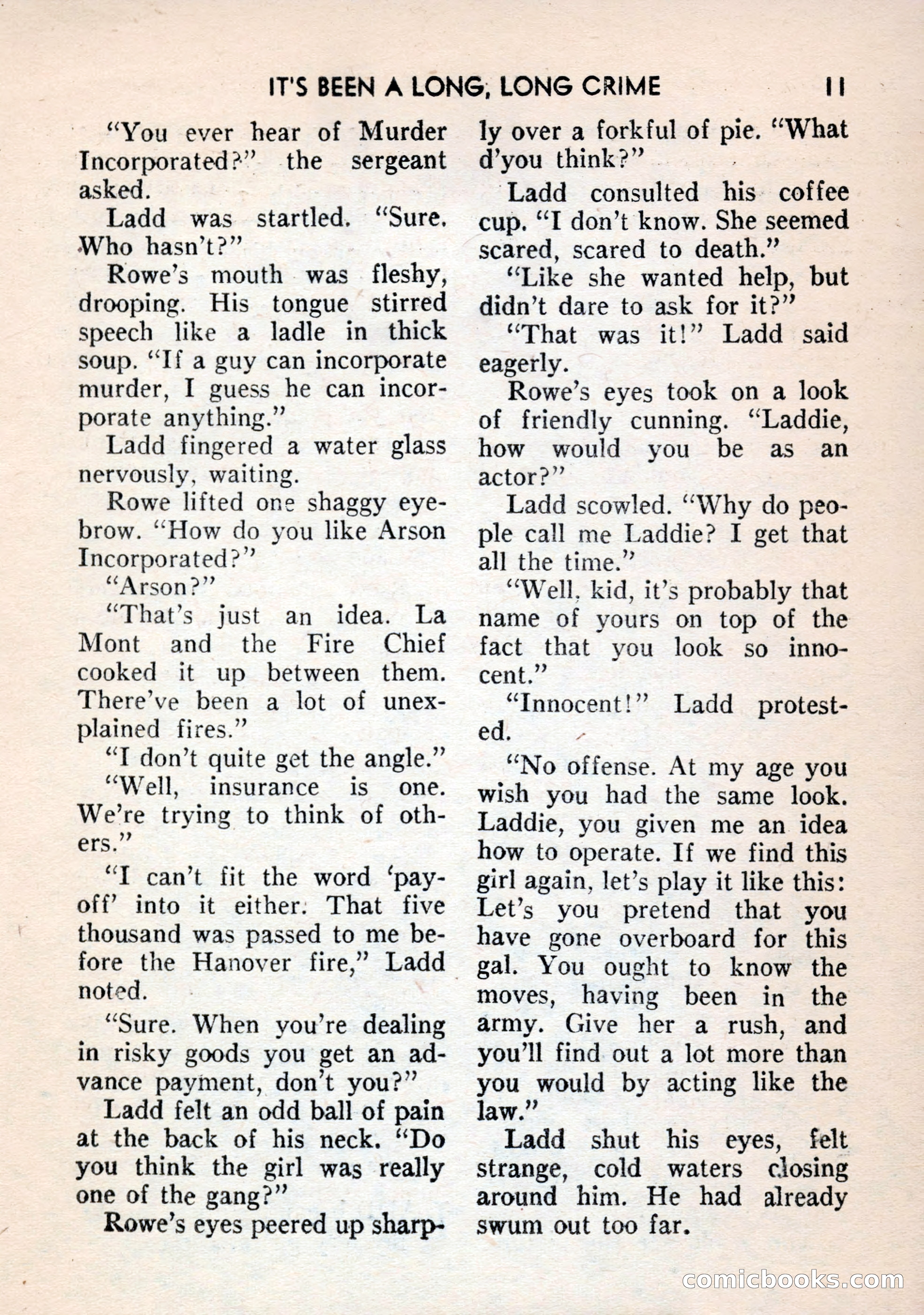 Terror Detective Story Magazine, October 1956 — page 13 of 132