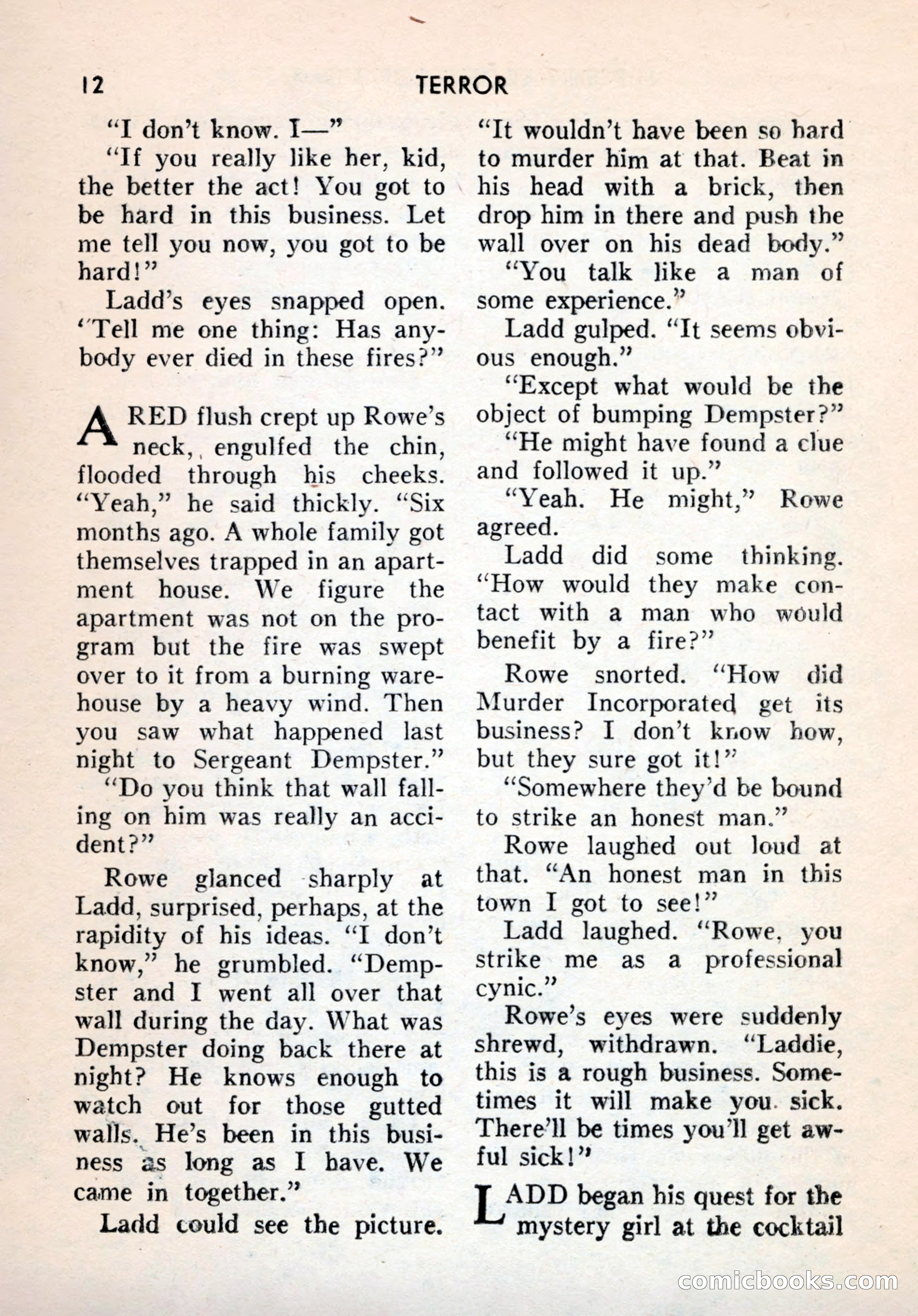 Terror Detective Story Magazine, October 1956 — page 14 of 132