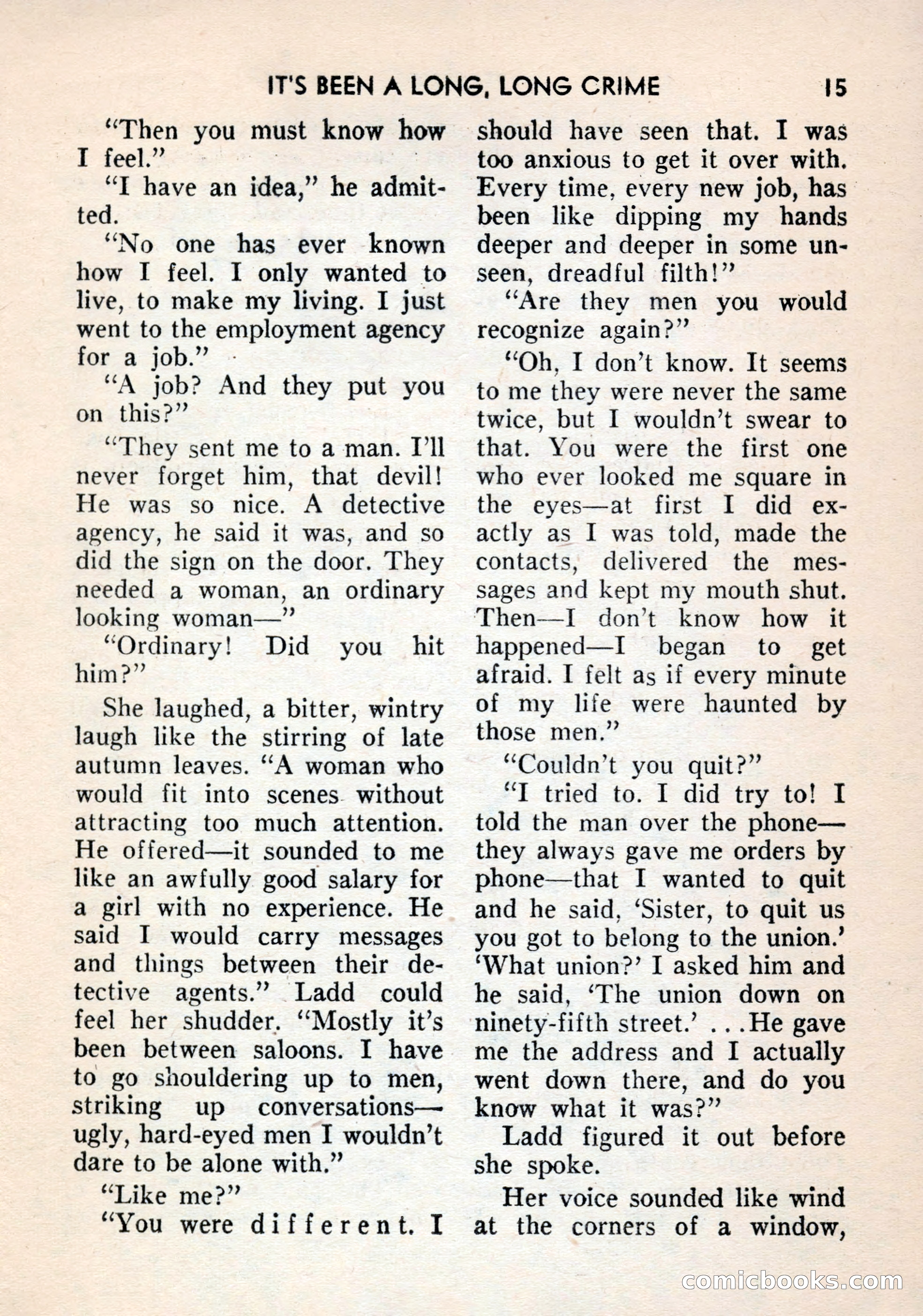 Terror Detective Story Magazine, October 1956 — page 17 of 132