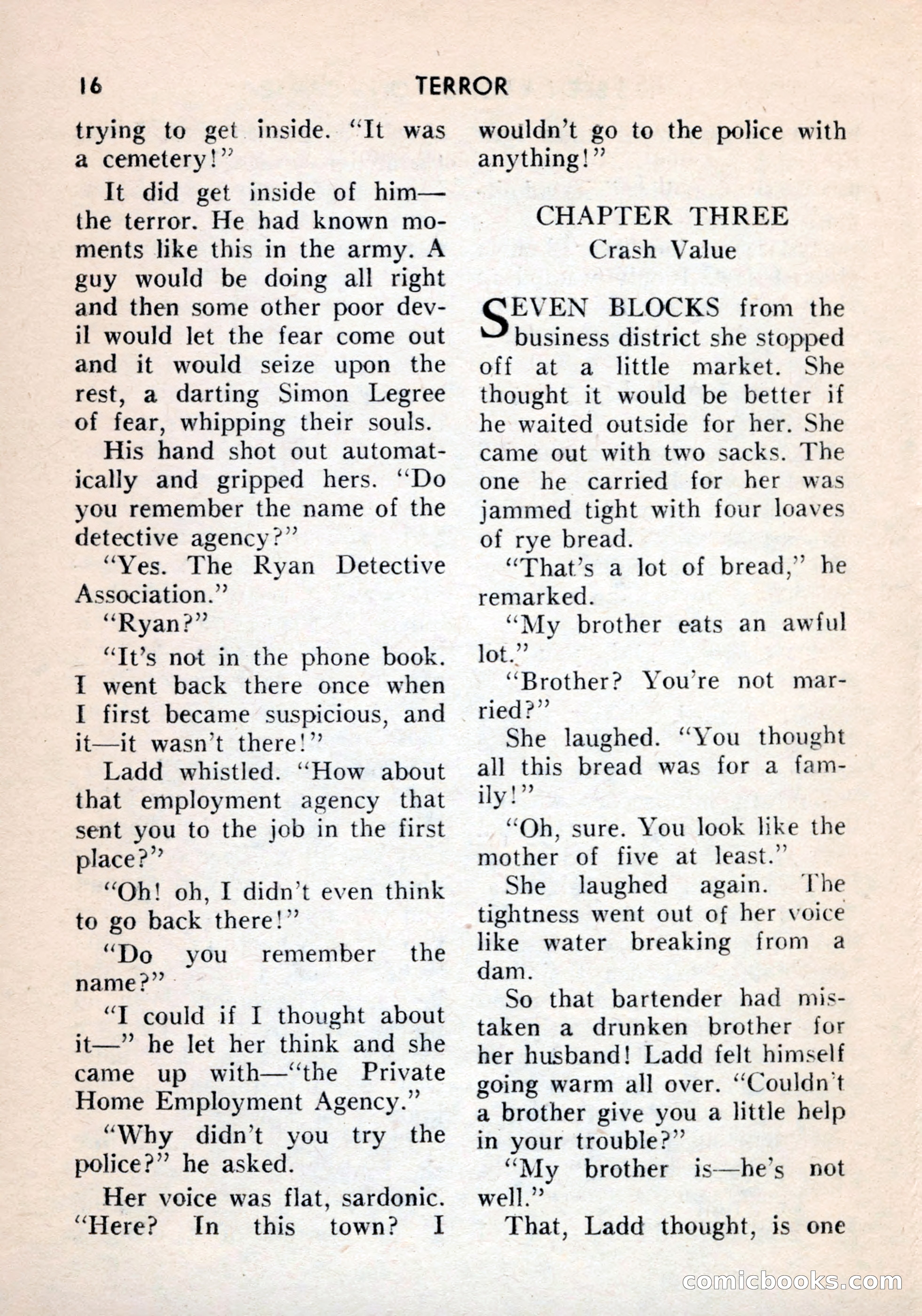 Terror Detective Story Magazine, October 1956 — page 18 of 132