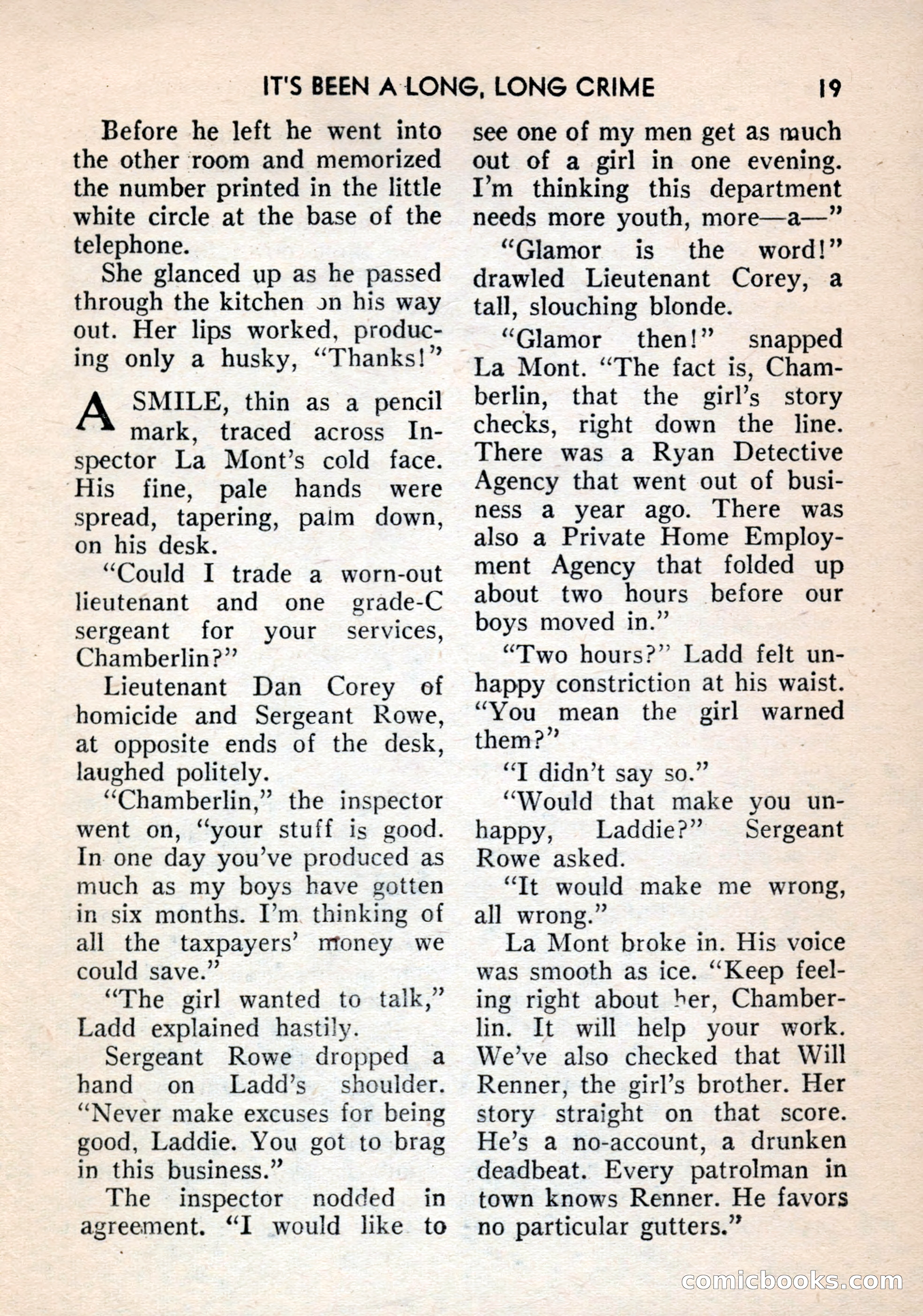 Terror Detective Story Magazine, October 1956 — page 21 of 132