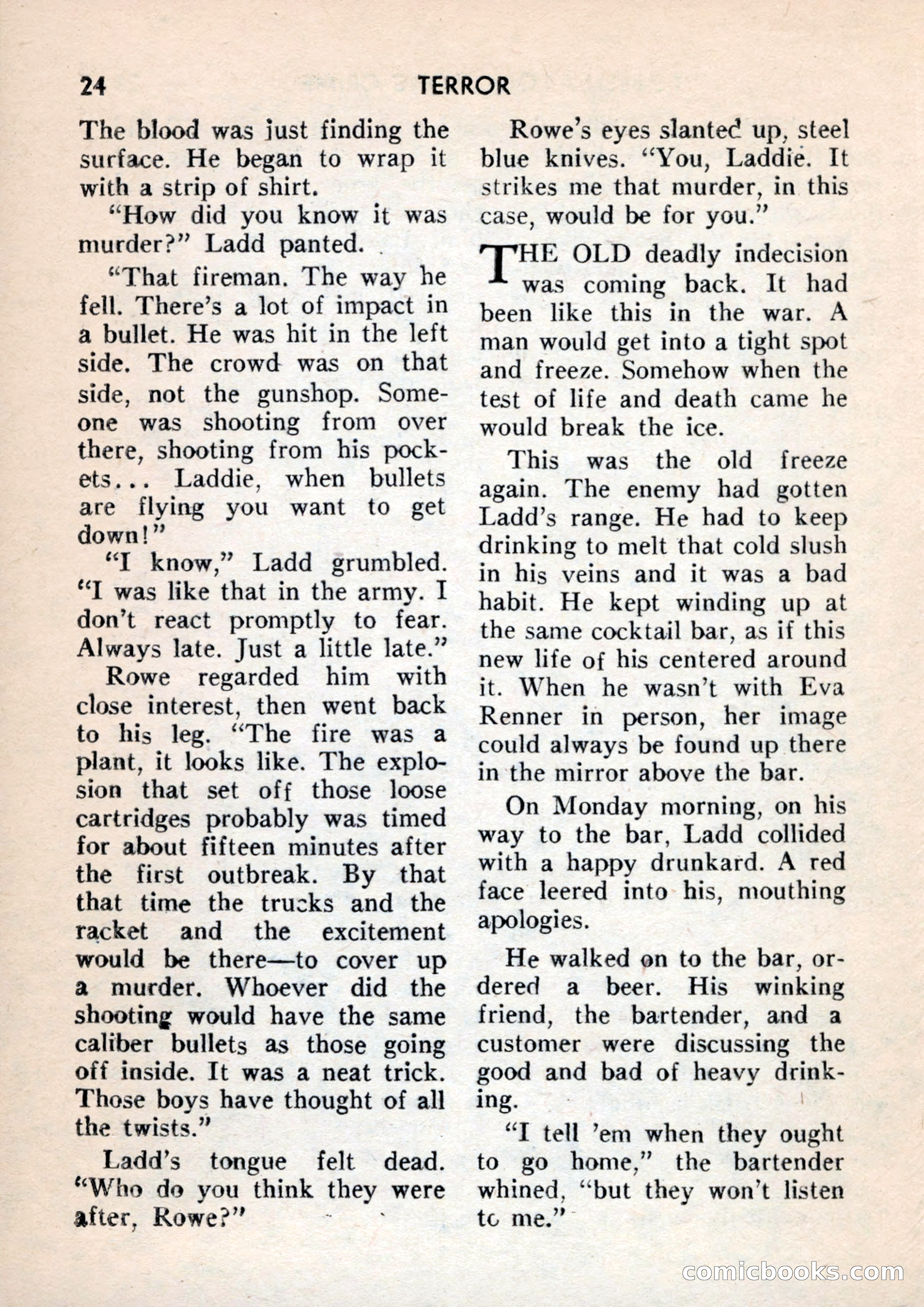 Terror Detective Story Magazine, October 1956 — page 26 of 132