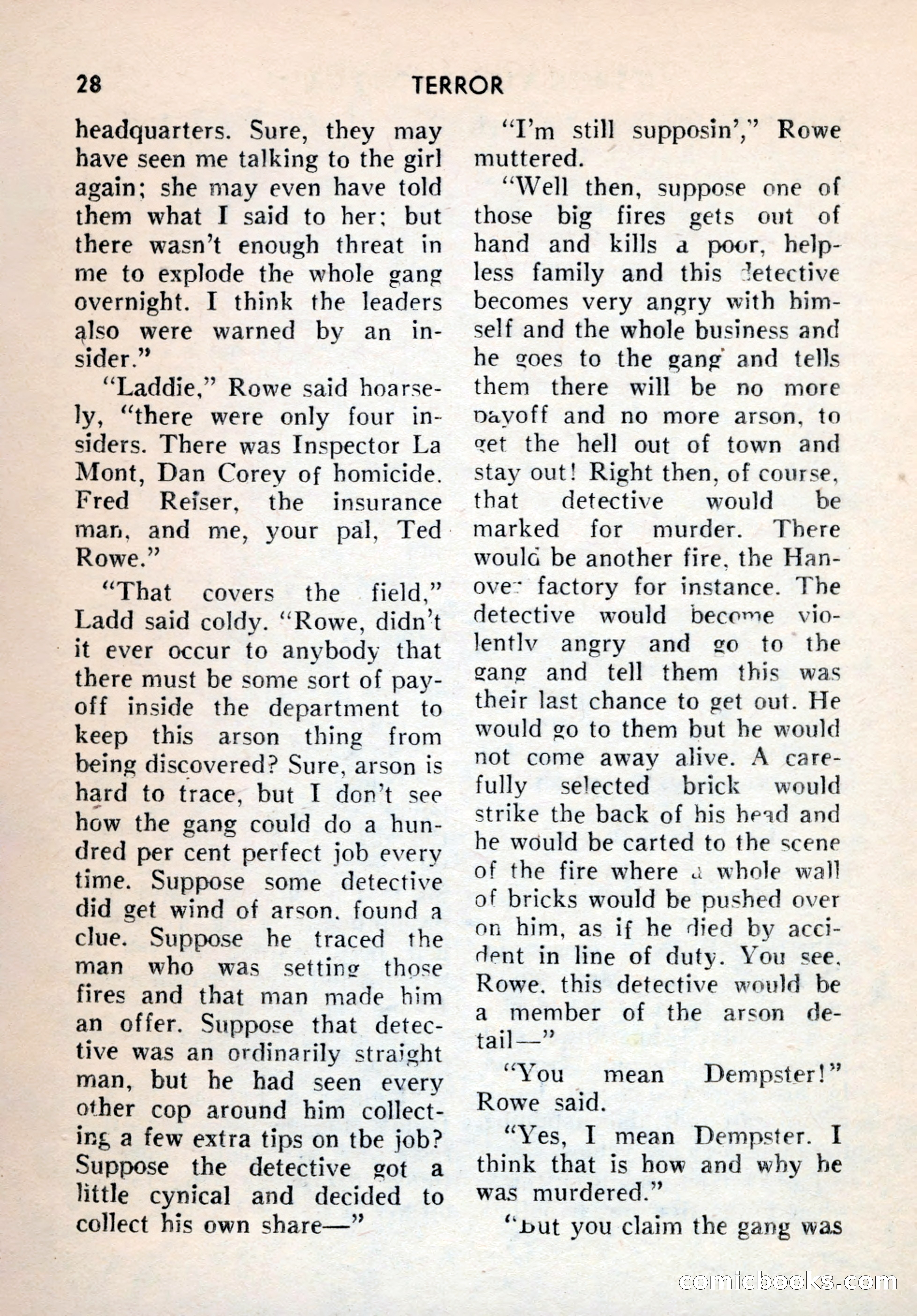 Terror Detective Story Magazine, October 1956 — page 30 of 132