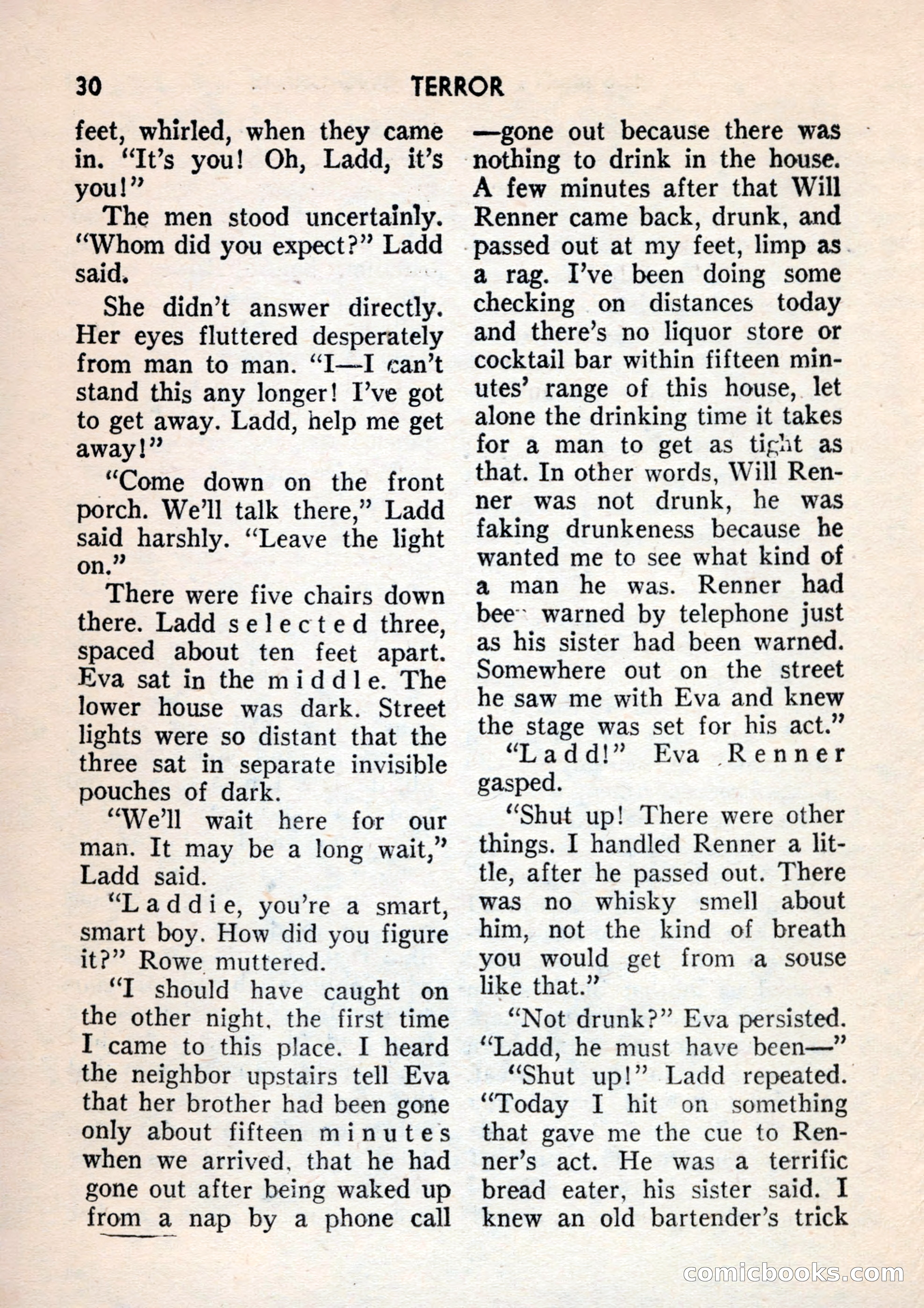 Terror Detective Story Magazine, October 1956 — page 32 of 132