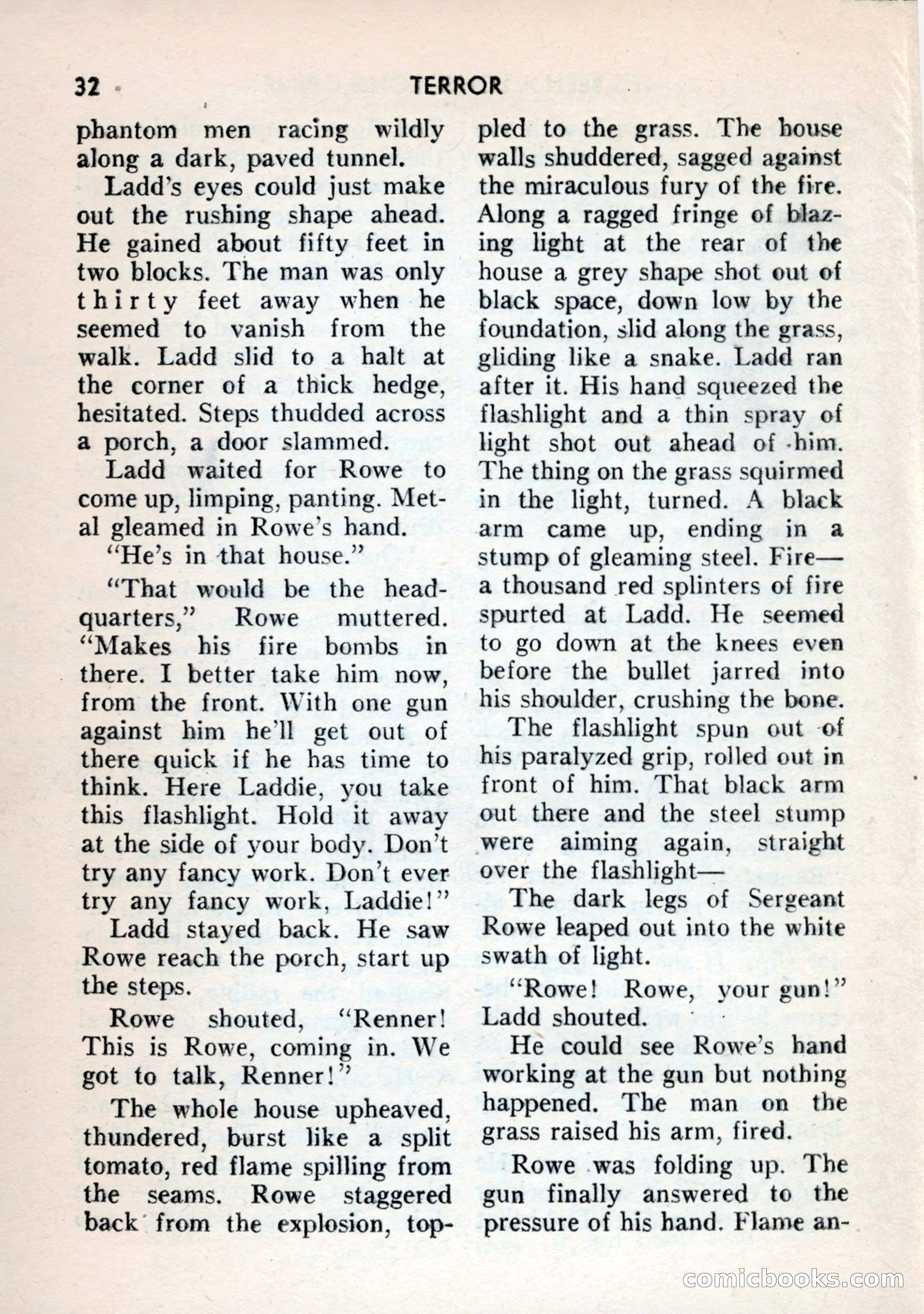 Terror Detective Story Magazine, October 1956 — page 34 of 132