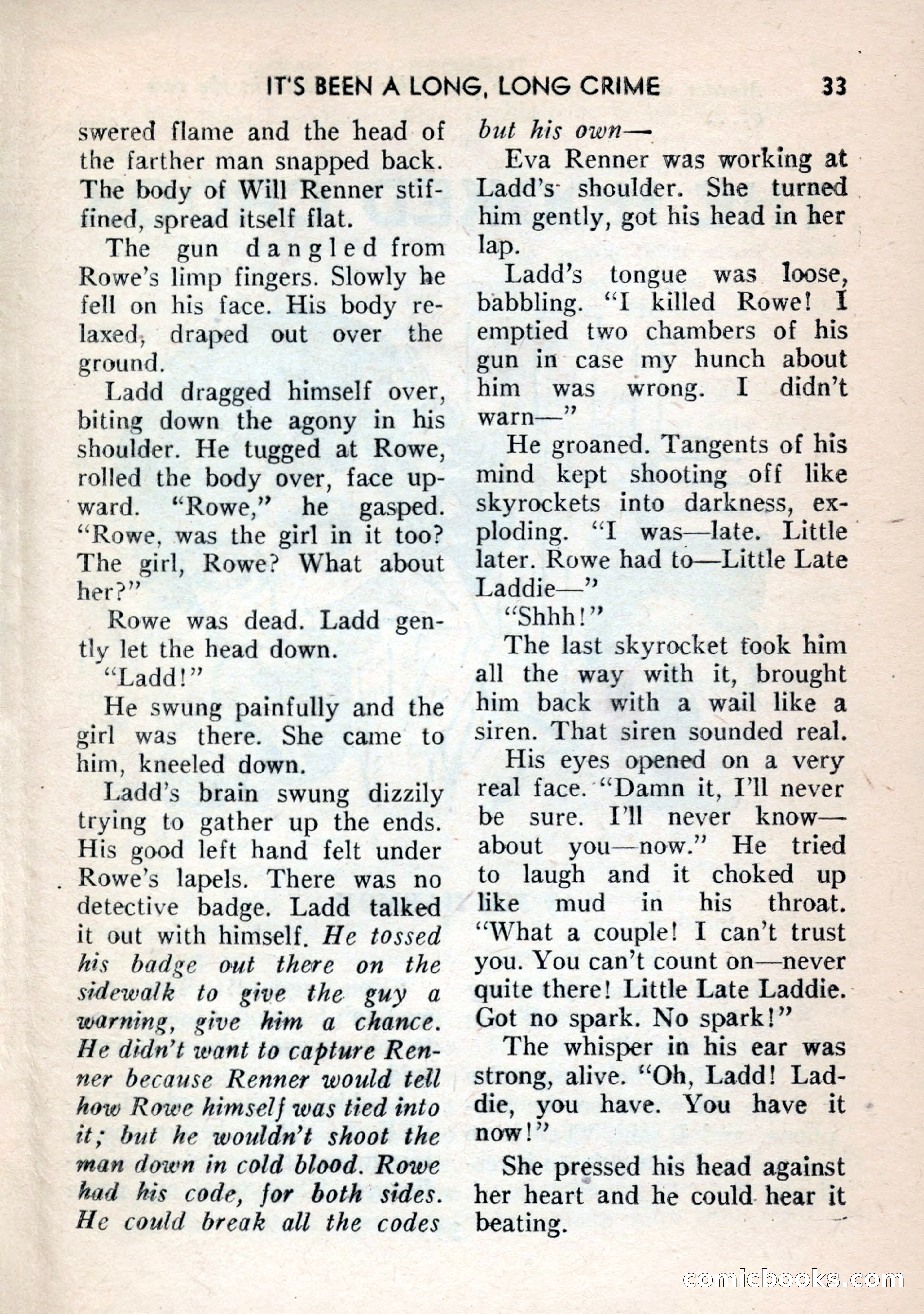 Terror Detective Story Magazine, October 1956 — page 35 of 132