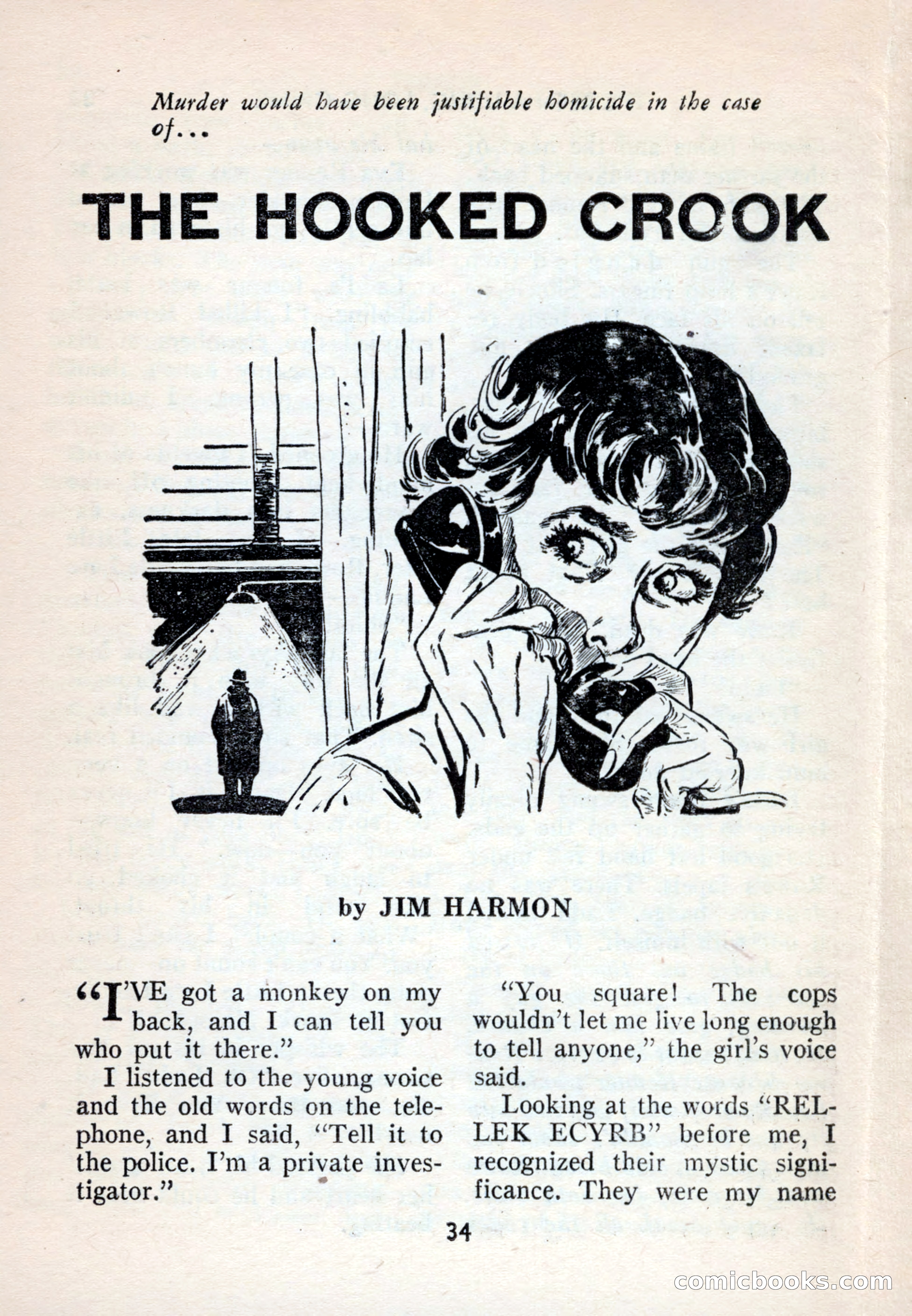 Terror Detective Story Magazine, October 1956 — page 36 of 132