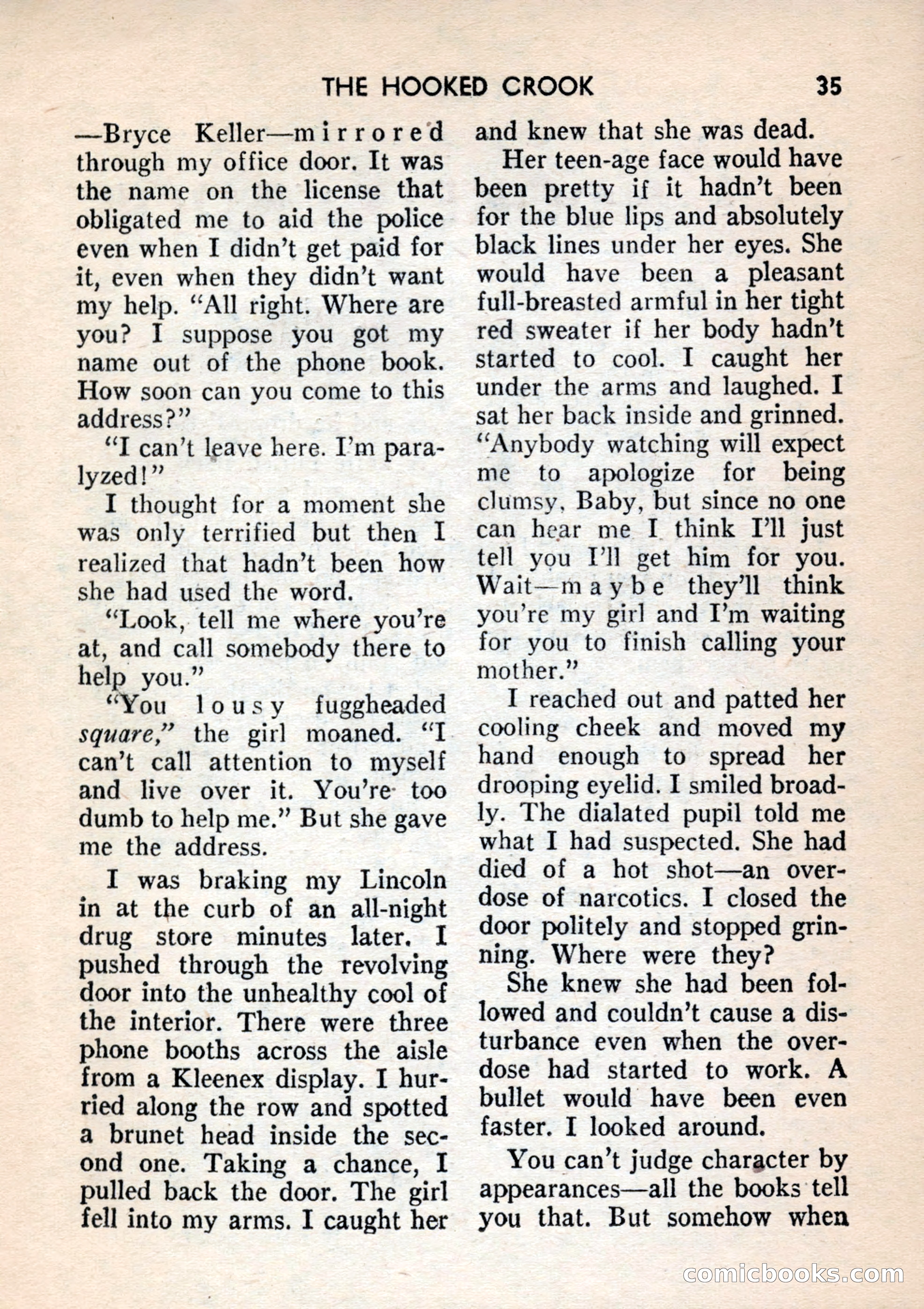 Terror Detective Story Magazine, October 1956 — page 37 of 132