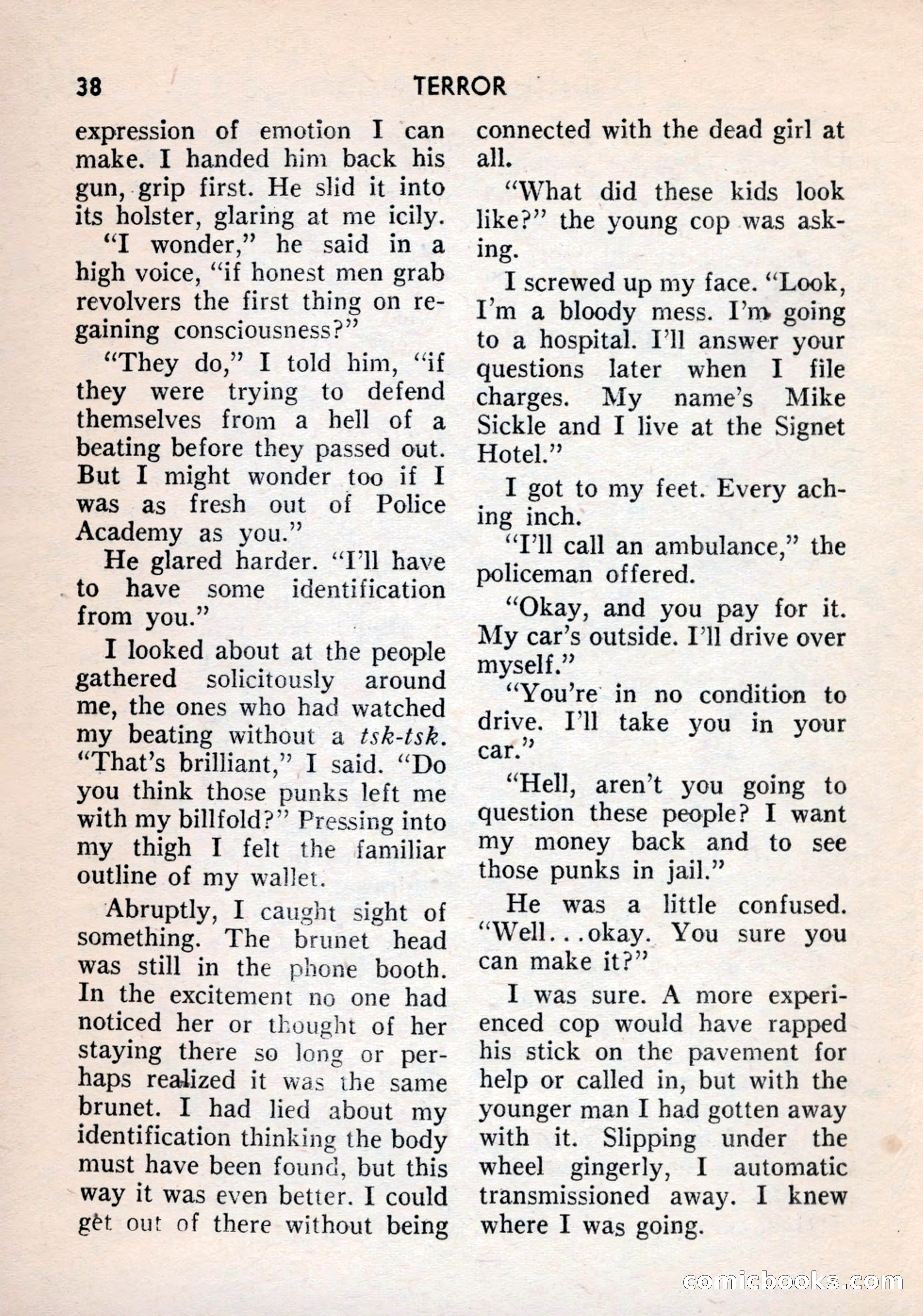 Terror Detective Story Magazine, October 1956 — page 40 of 132