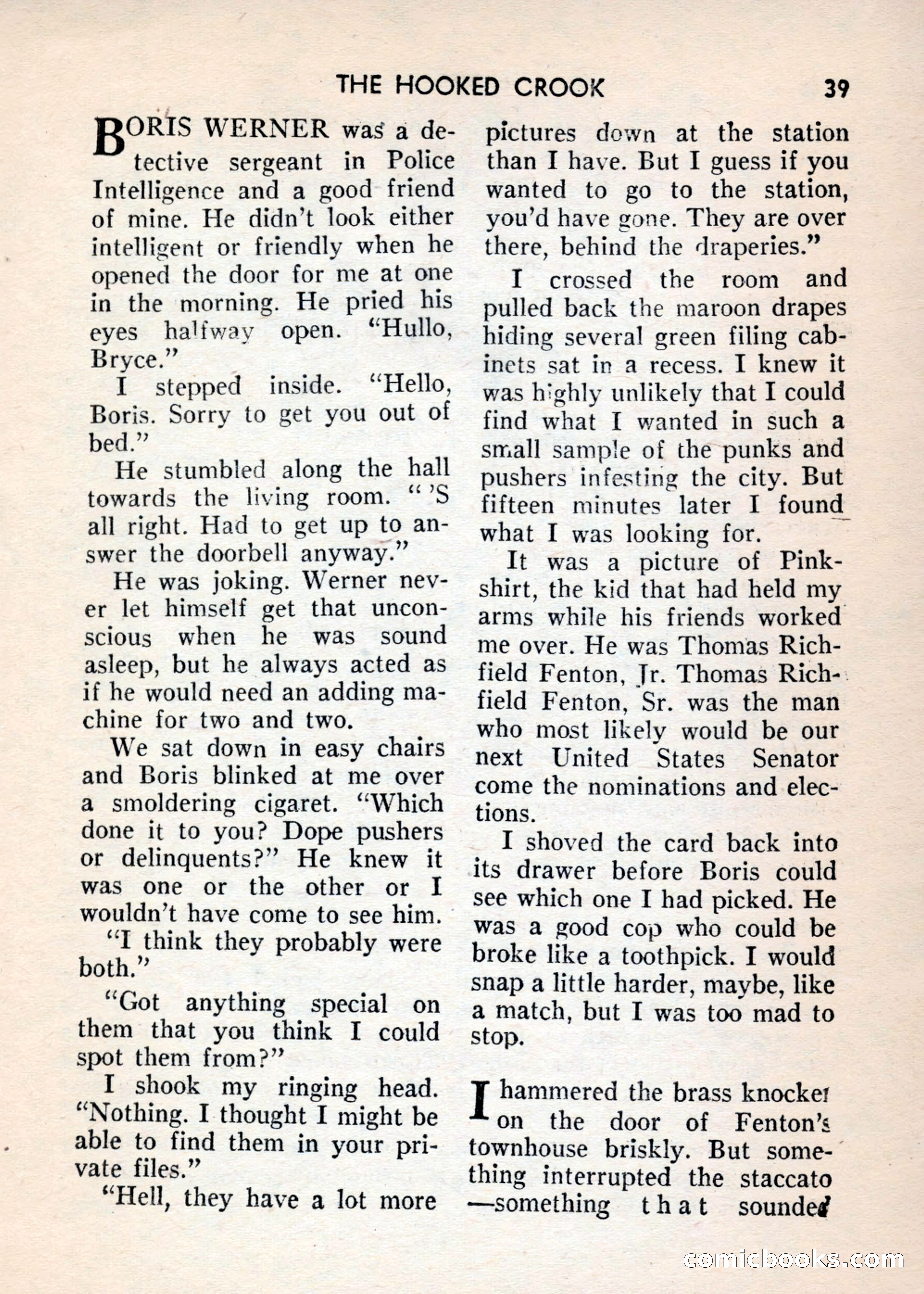 Terror Detective Story Magazine, October 1956 — page 41 of 132