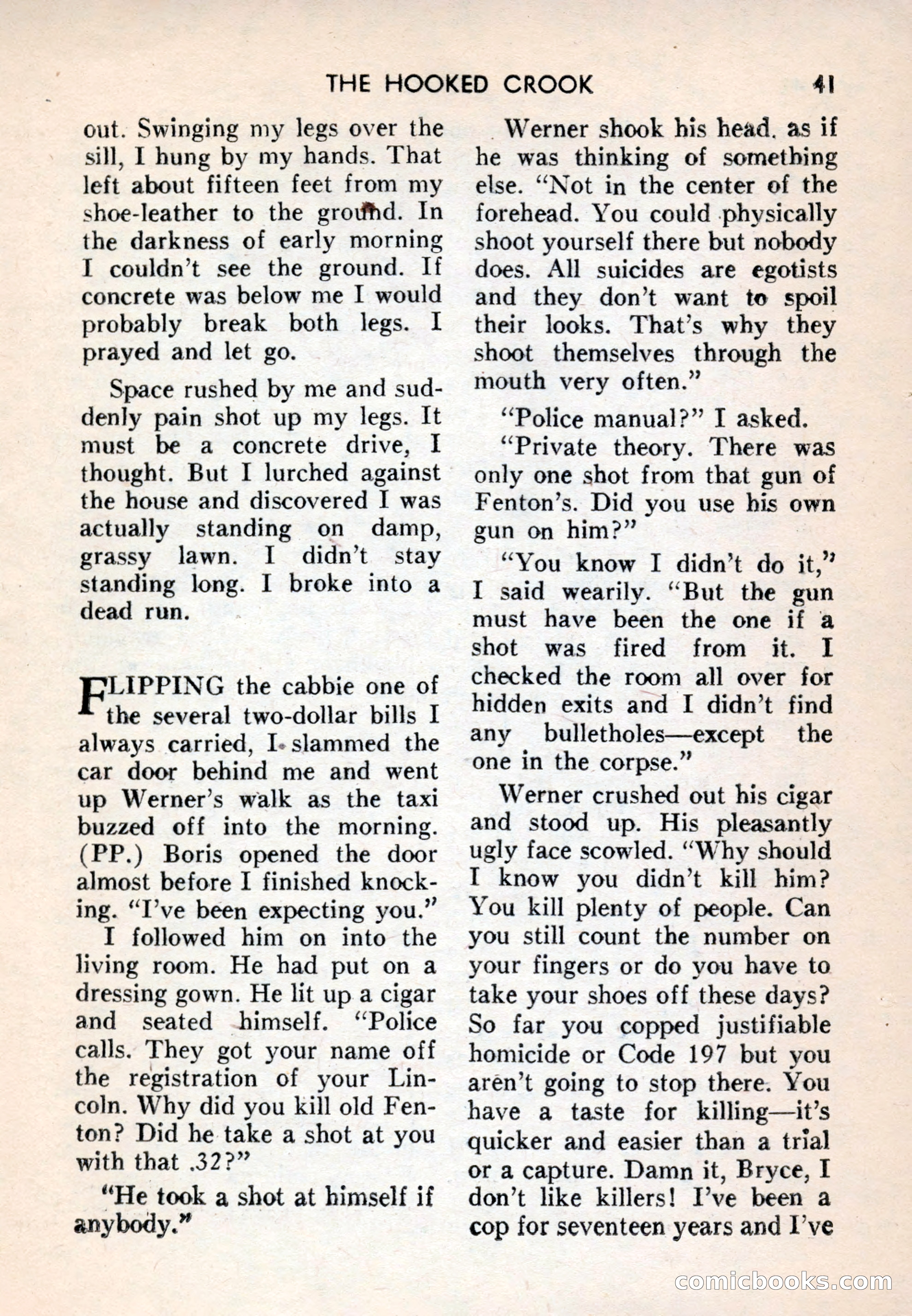Terror Detective Story Magazine, October 1956 — page 43 of 132