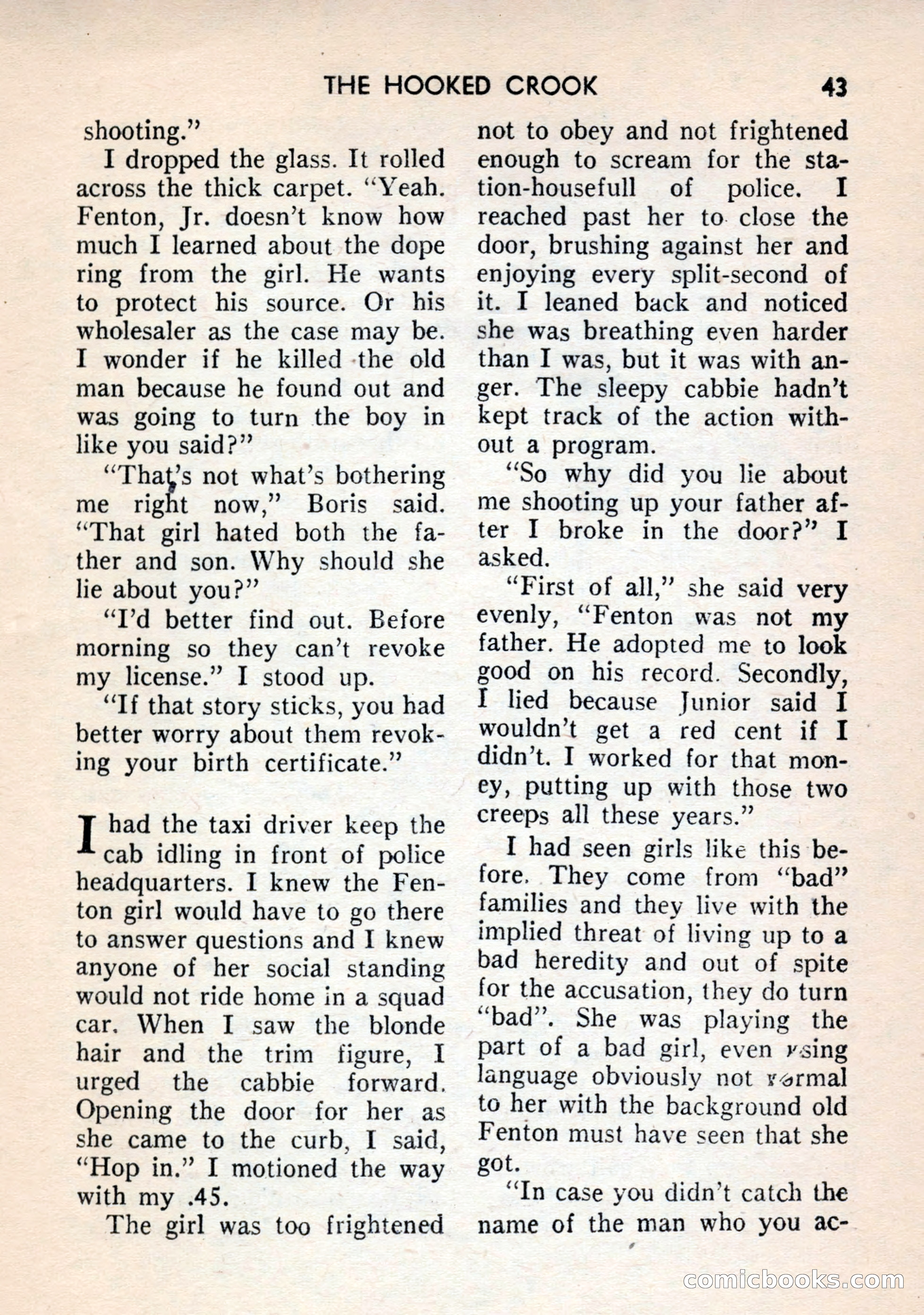 Terror Detective Story Magazine, October 1956 — page 45 of 132