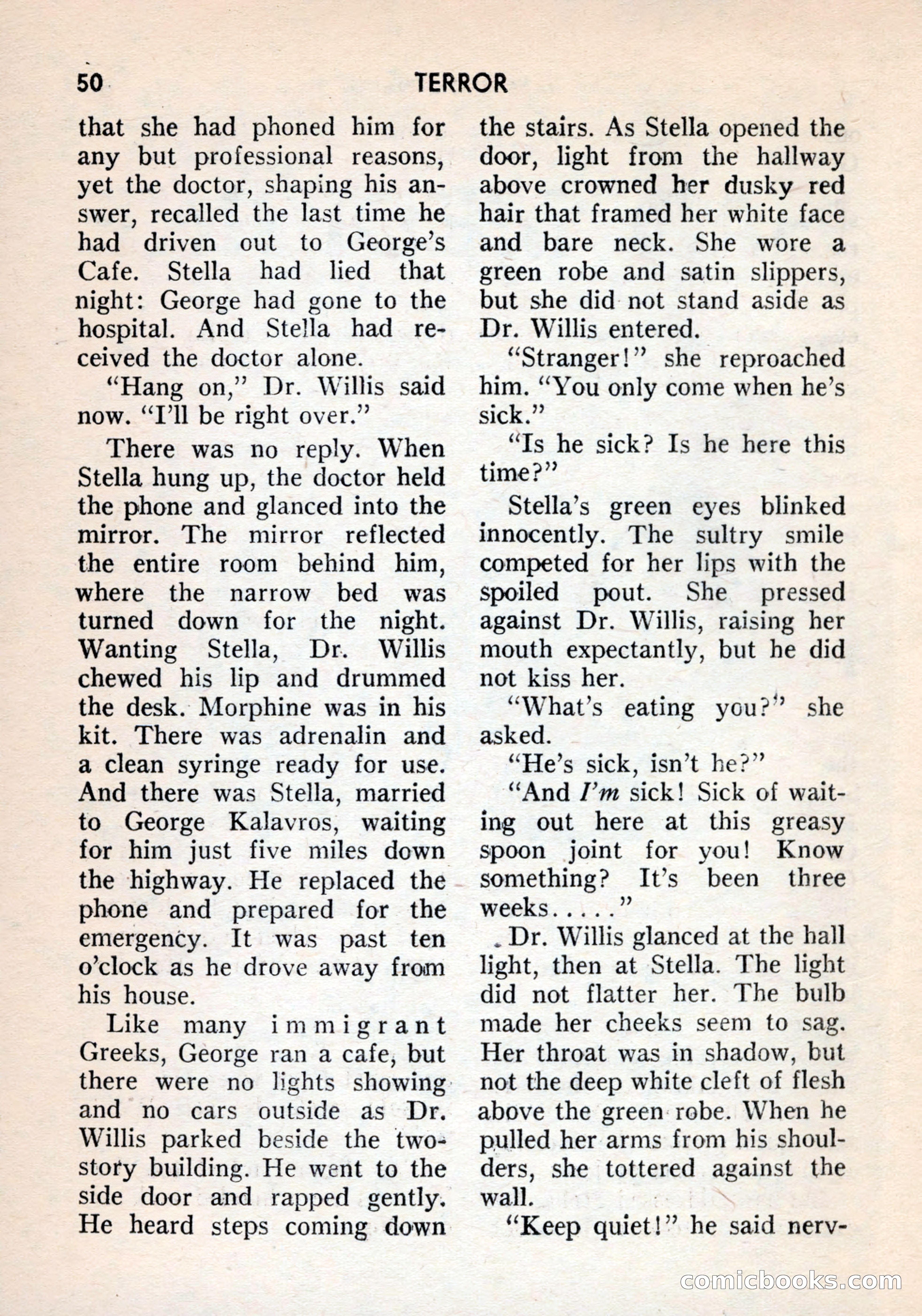 Terror Detective Story Magazine, October 1956 — page 52 of 132