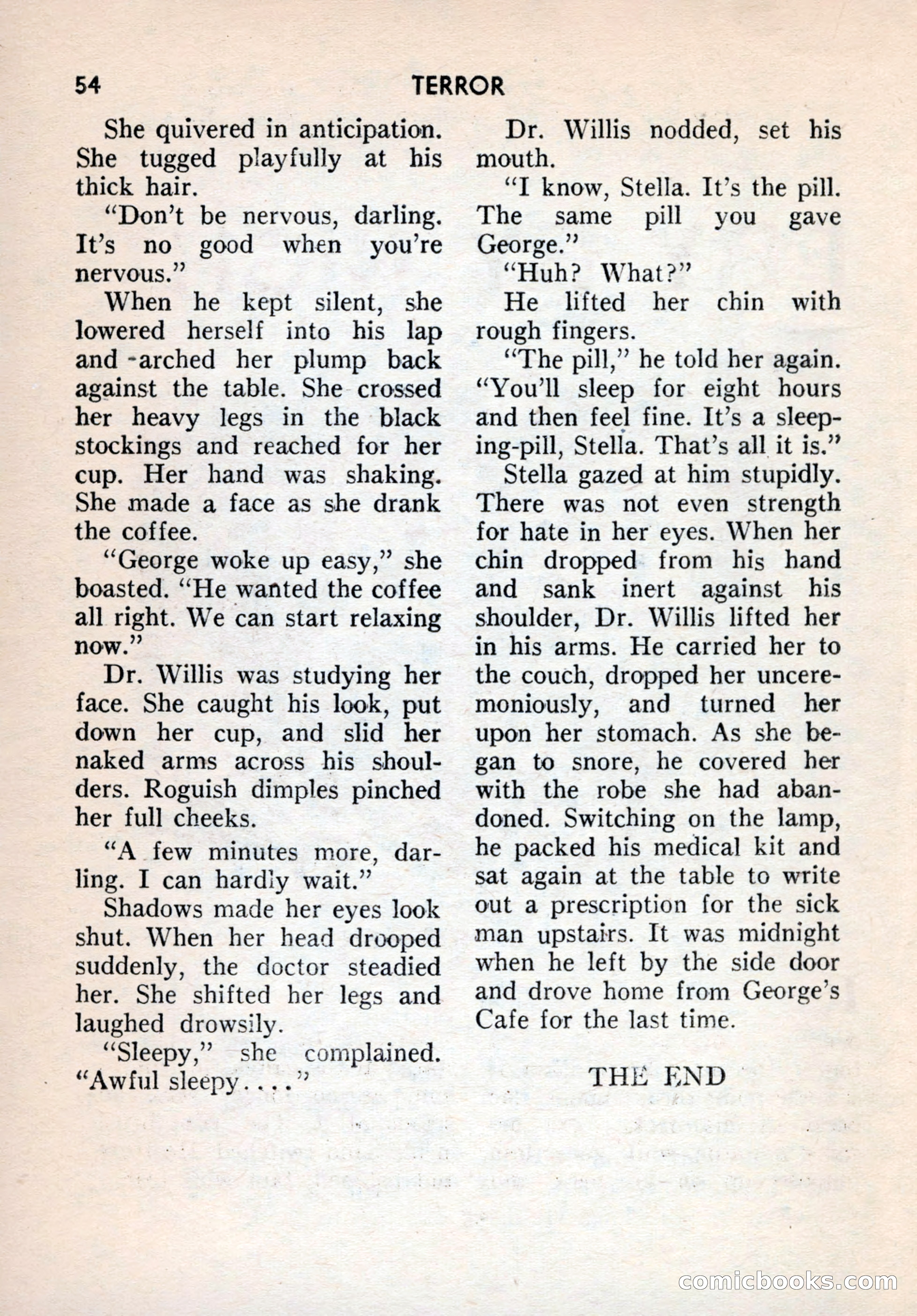 Terror Detective Story Magazine, October 1956 — page 56 of 132