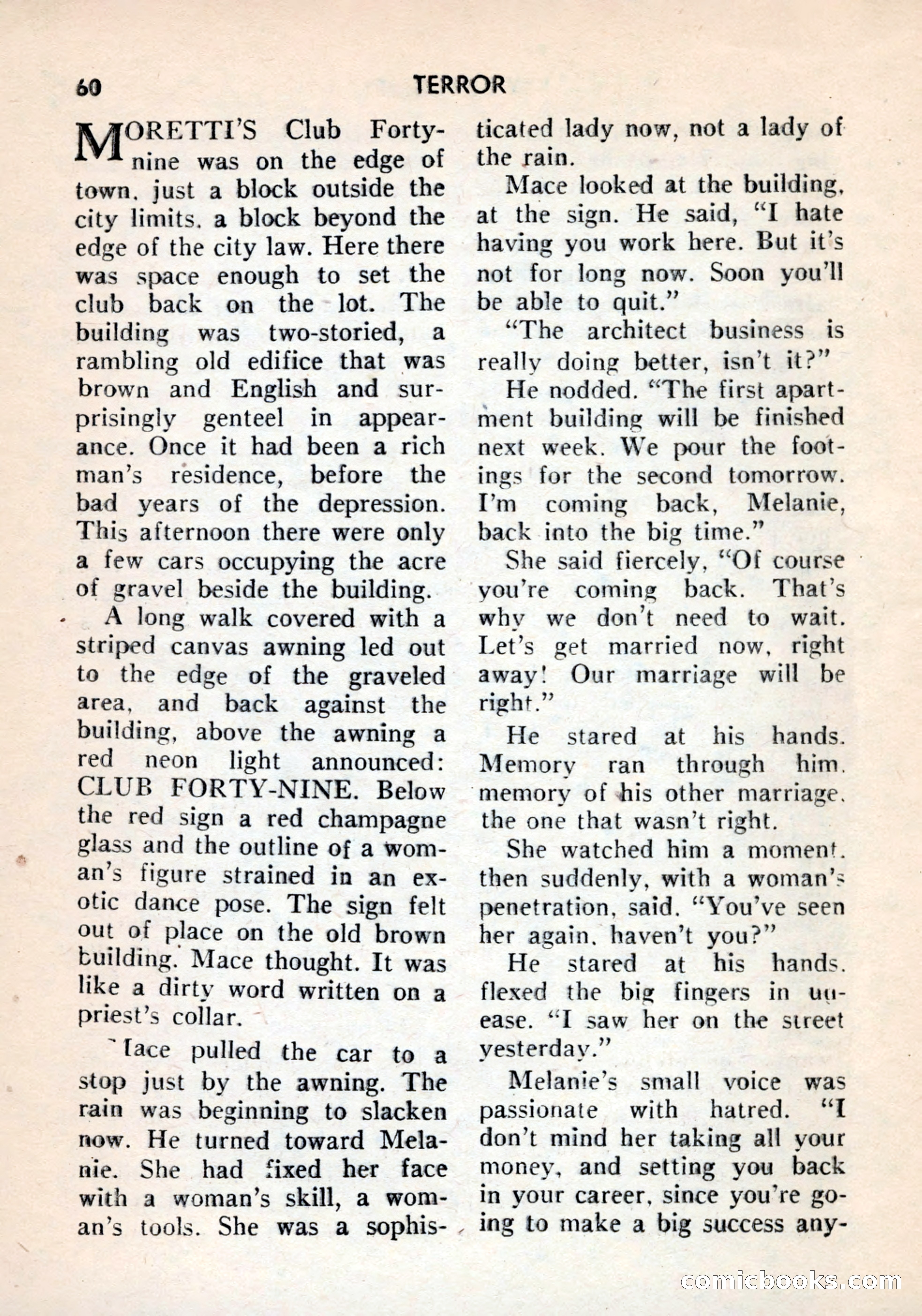 Terror Detective Story Magazine, October 1956 — page 62 of 132