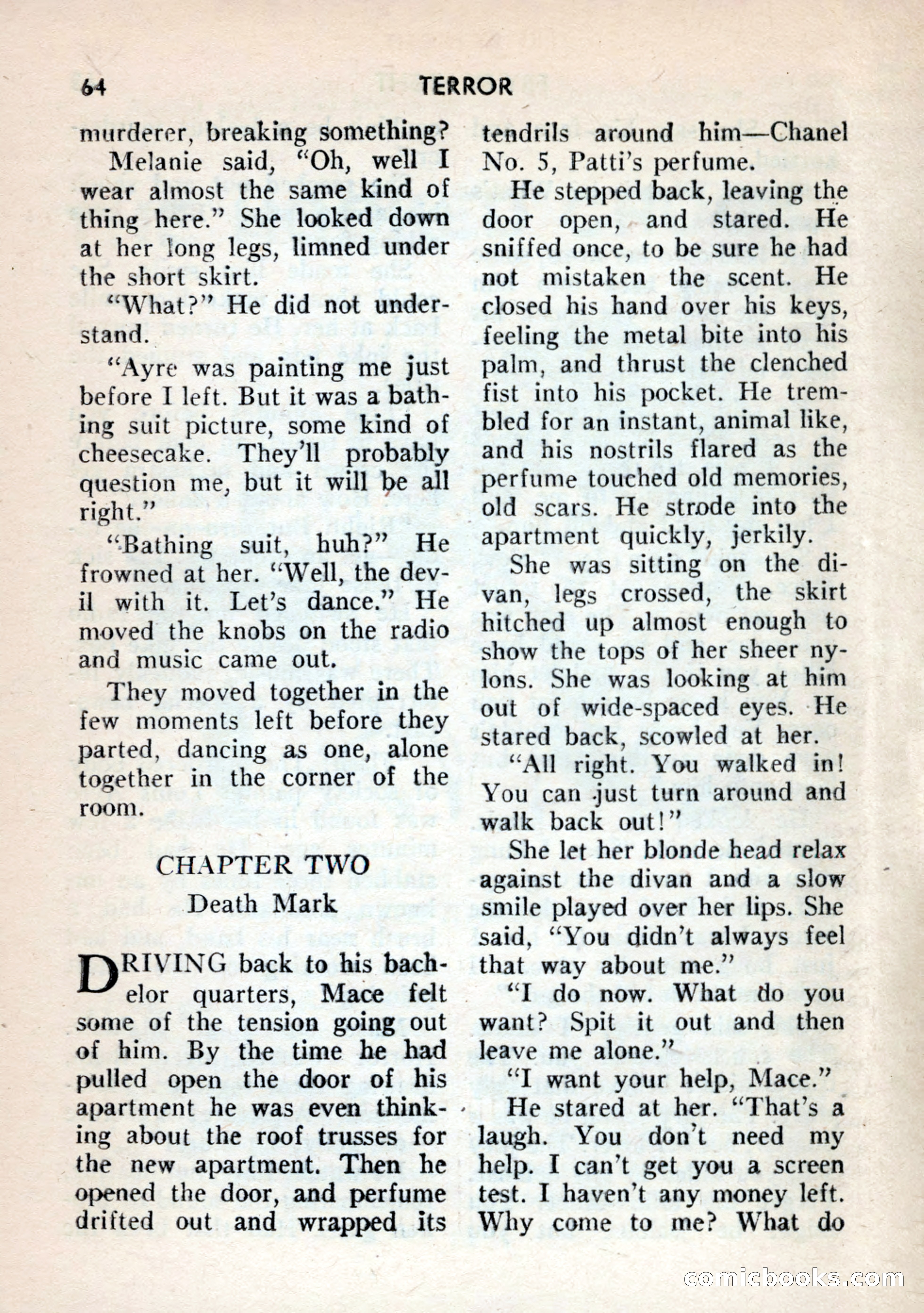 Terror Detective Story Magazine, October 1956 — page 66 of 132
