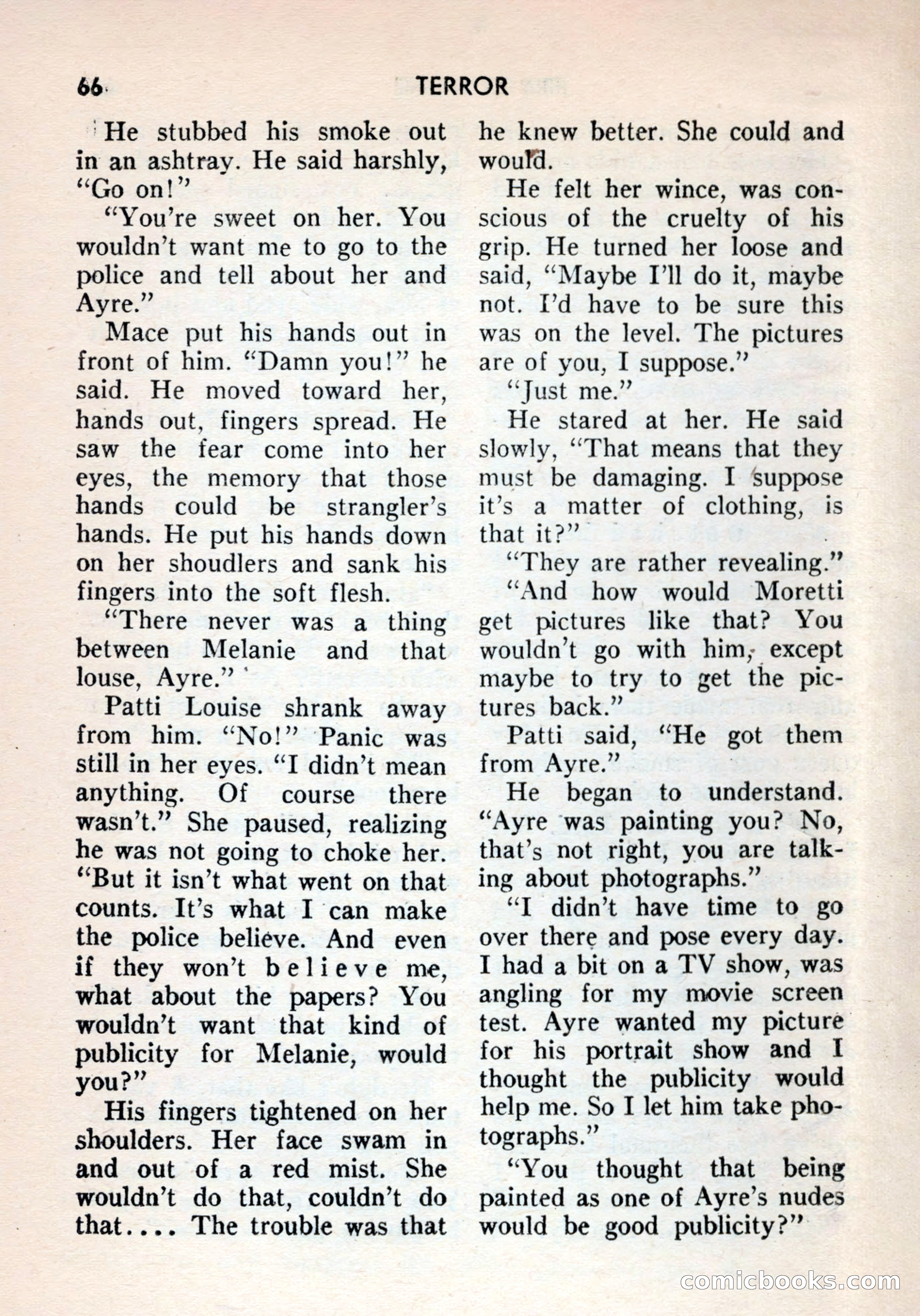 Terror Detective Story Magazine, October 1956 — page 68 of 132