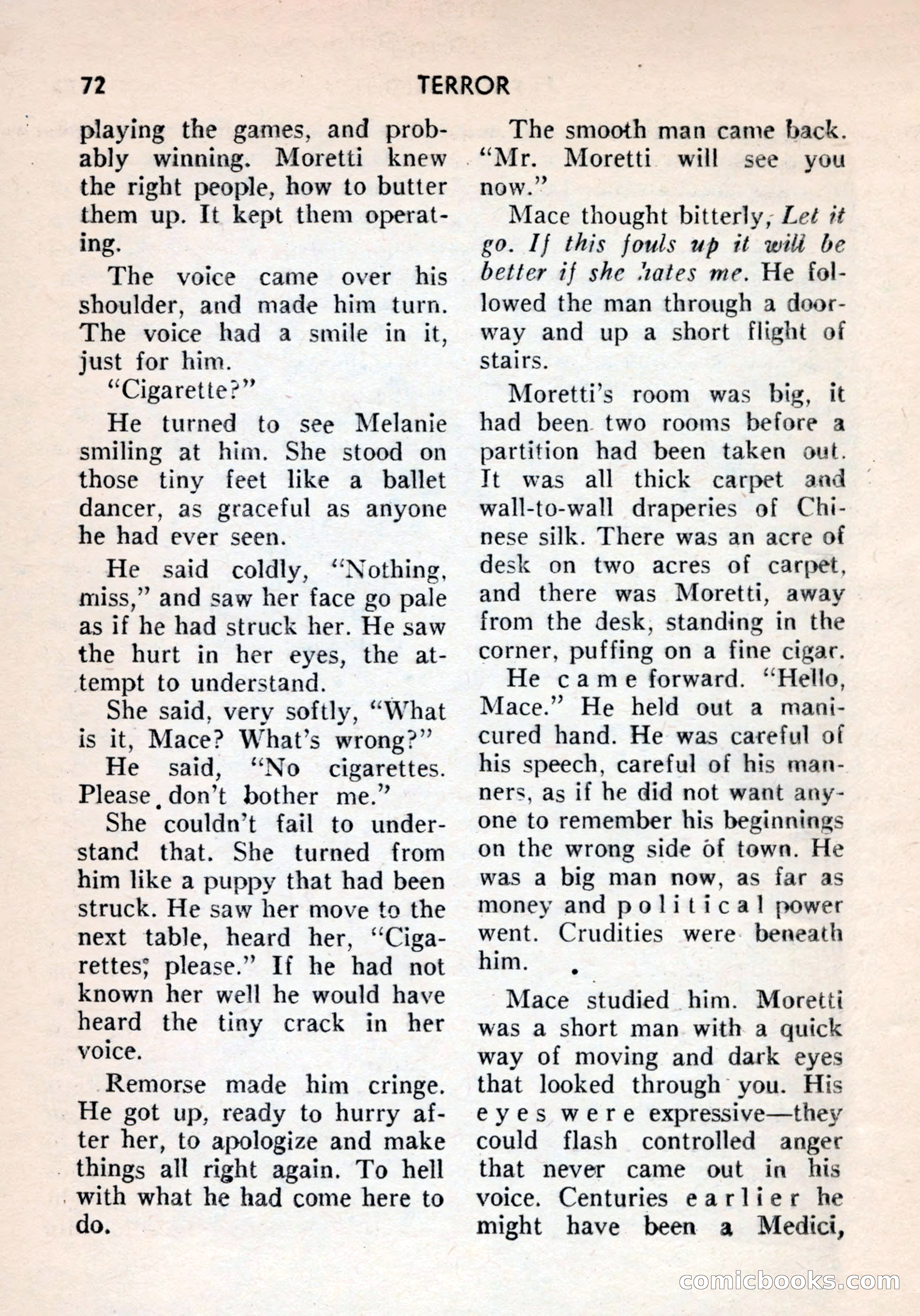 Terror Detective Story Magazine, October 1956 — page 74 of 132