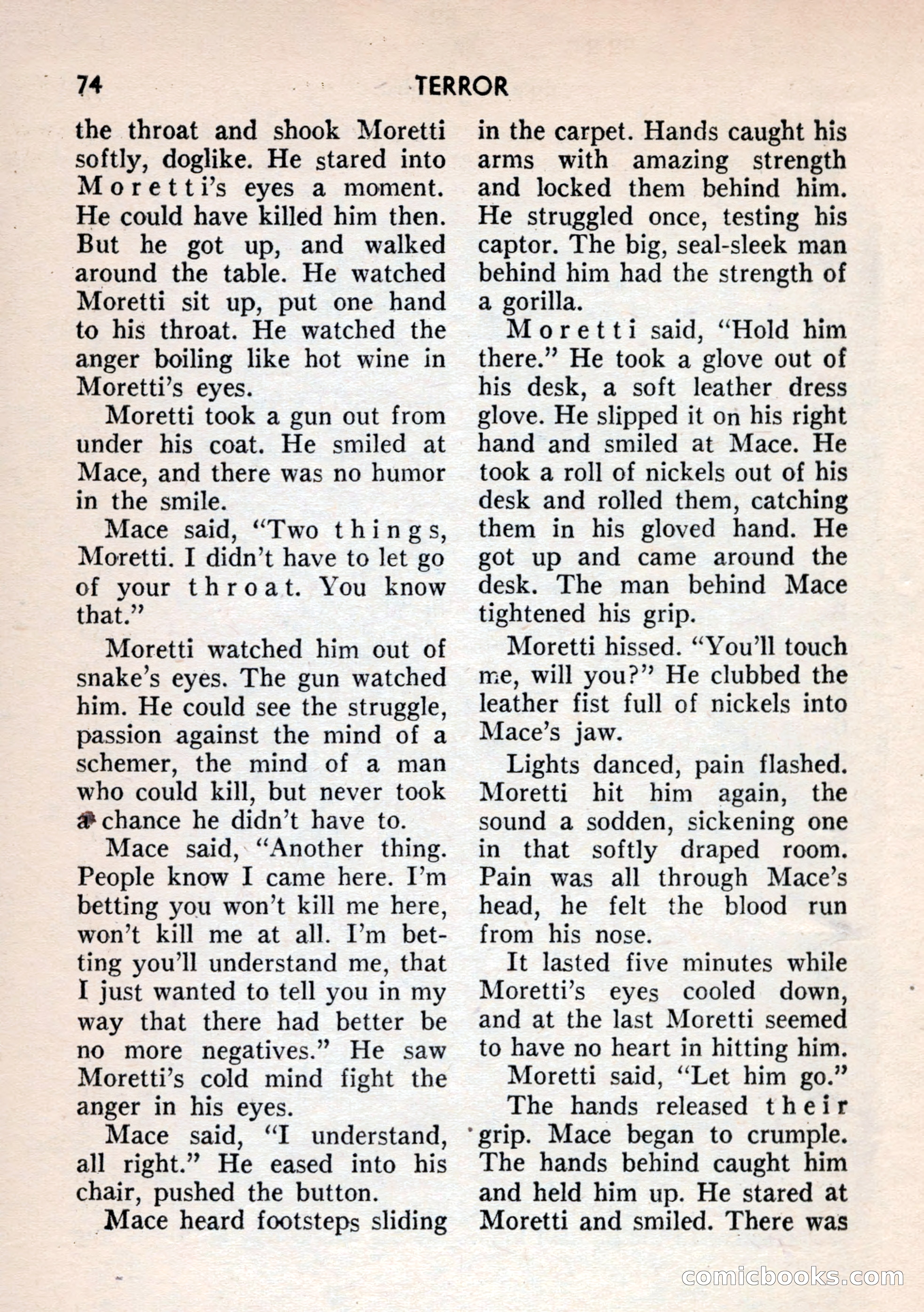 Terror Detective Story Magazine, October 1956 — page 76 of 132