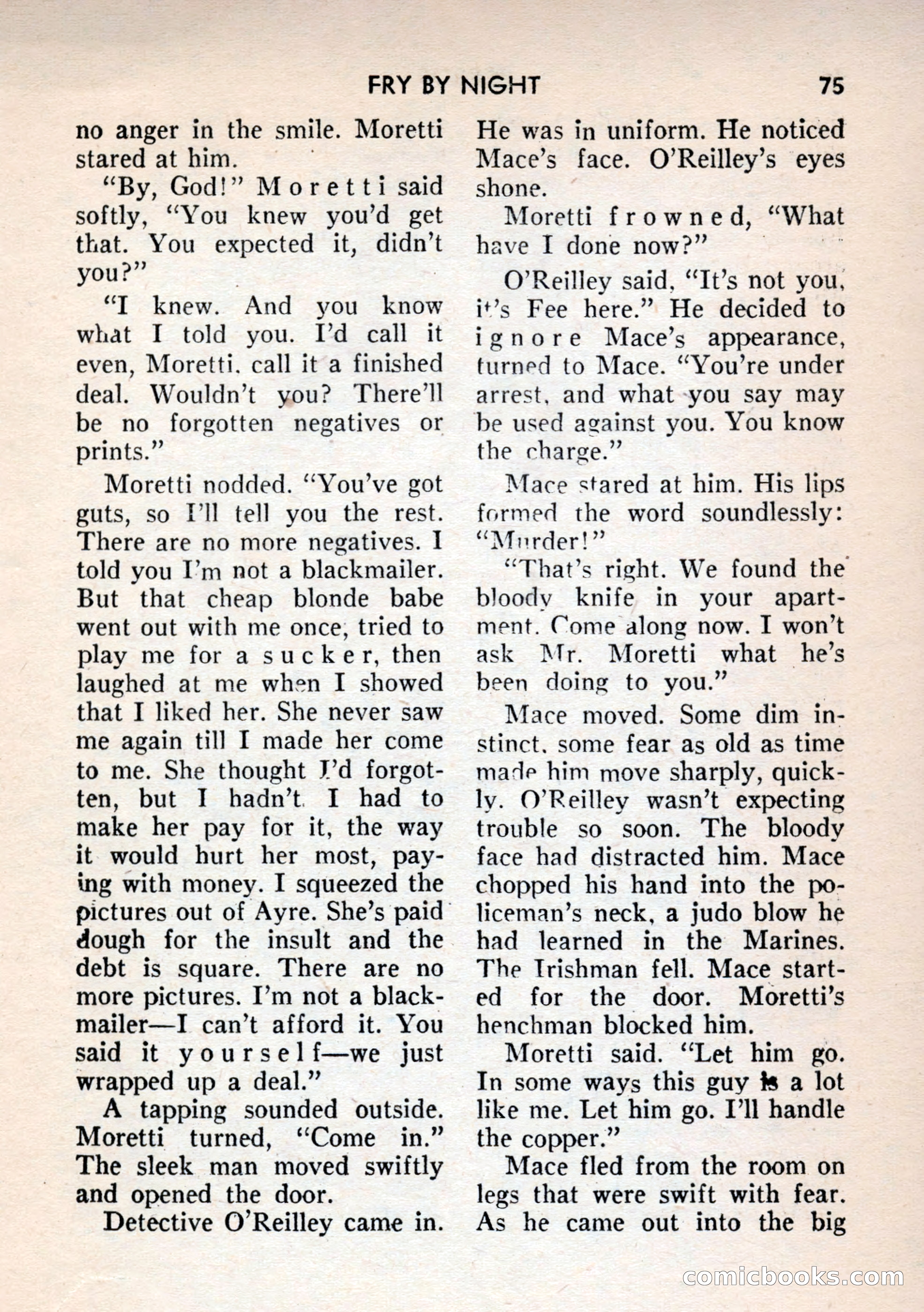 Terror Detective Story Magazine, October 1956 — page 77 of 132