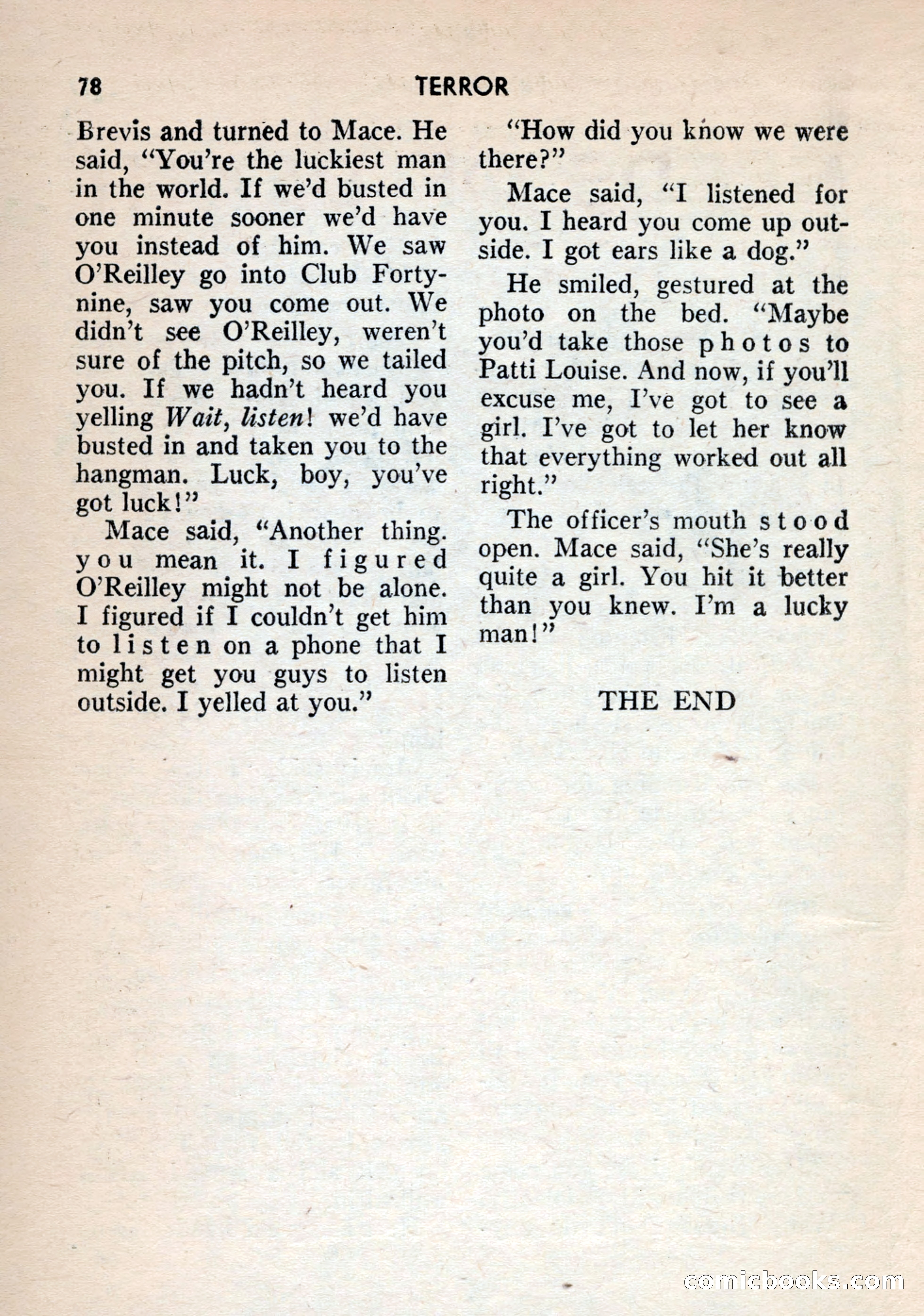 Terror Detective Story Magazine, October 1956 — page 80 of 132
