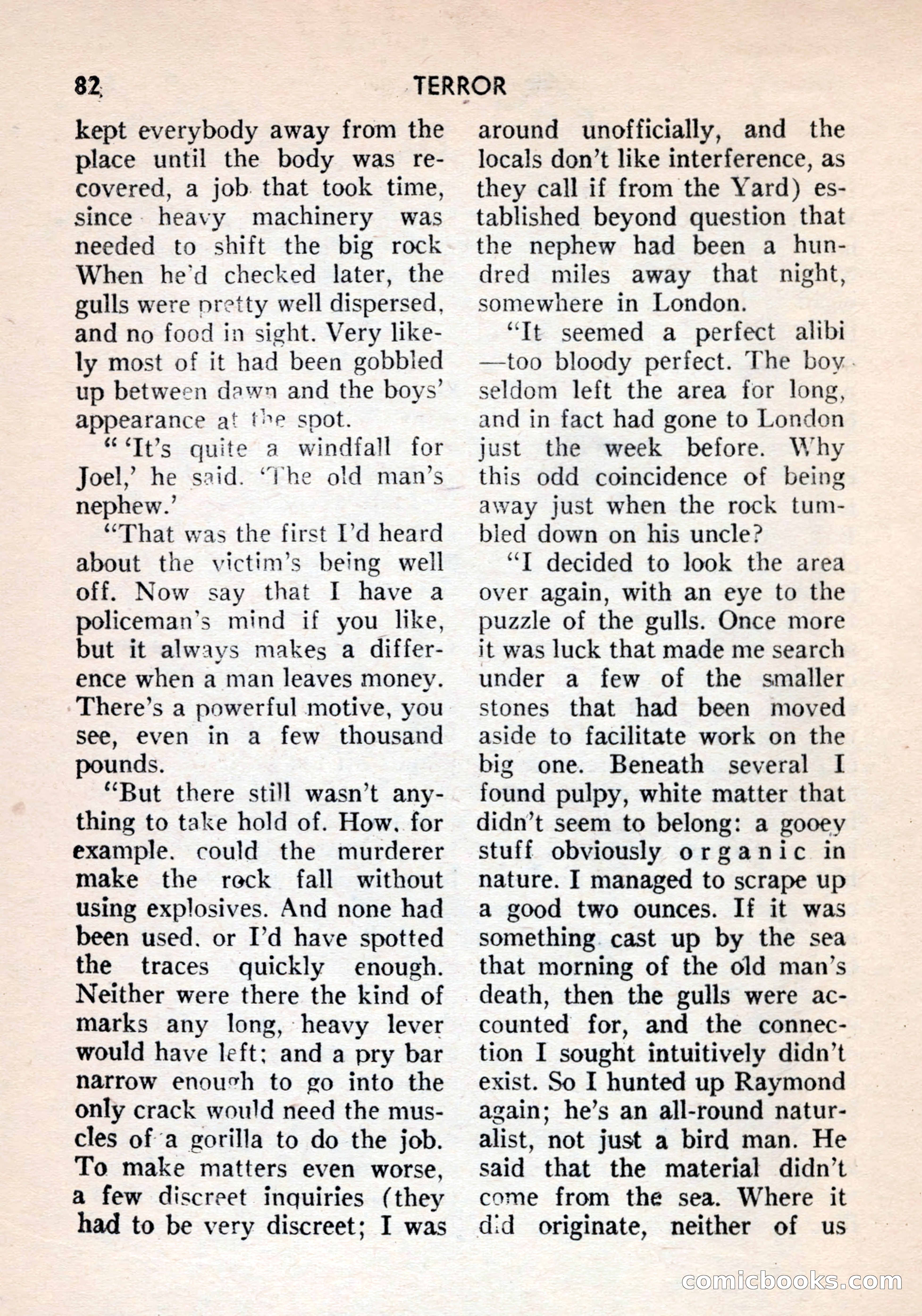 Terror Detective Story Magazine, October 1956 — page 84 of 132