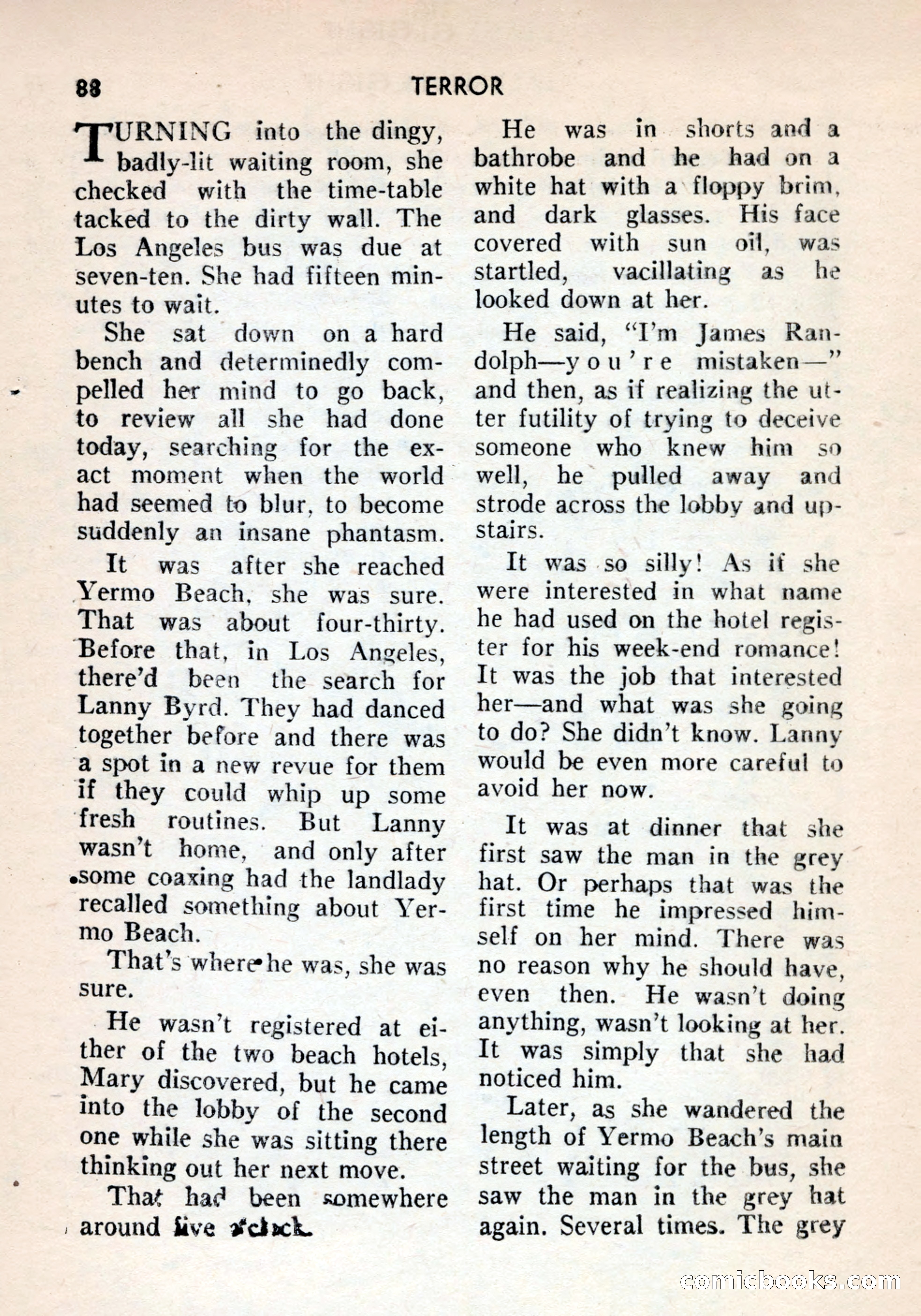 Terror Detective Story Magazine, October 1956 — page 90 of 132