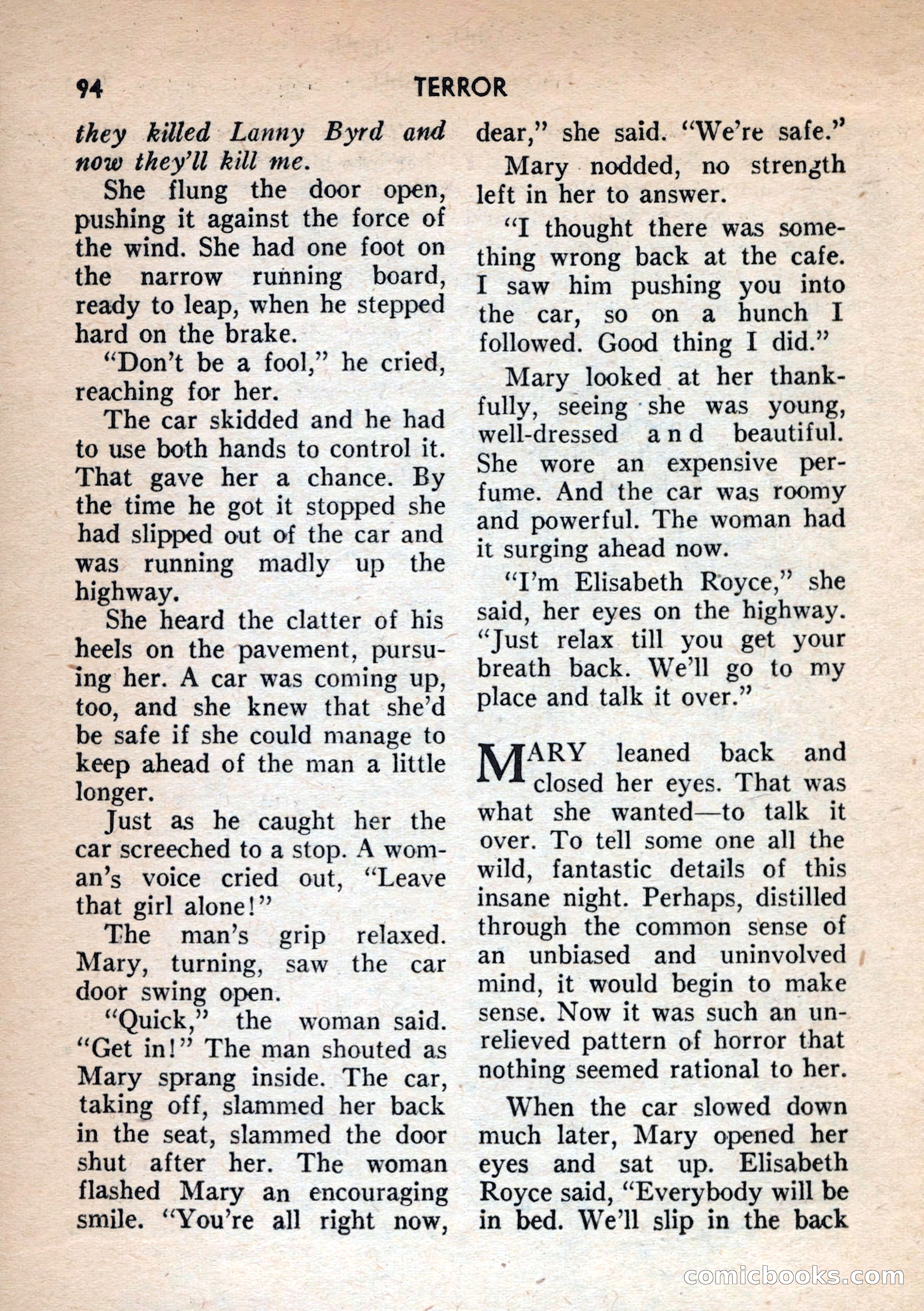 Terror Detective Story Magazine, October 1956 — page 96 of 132