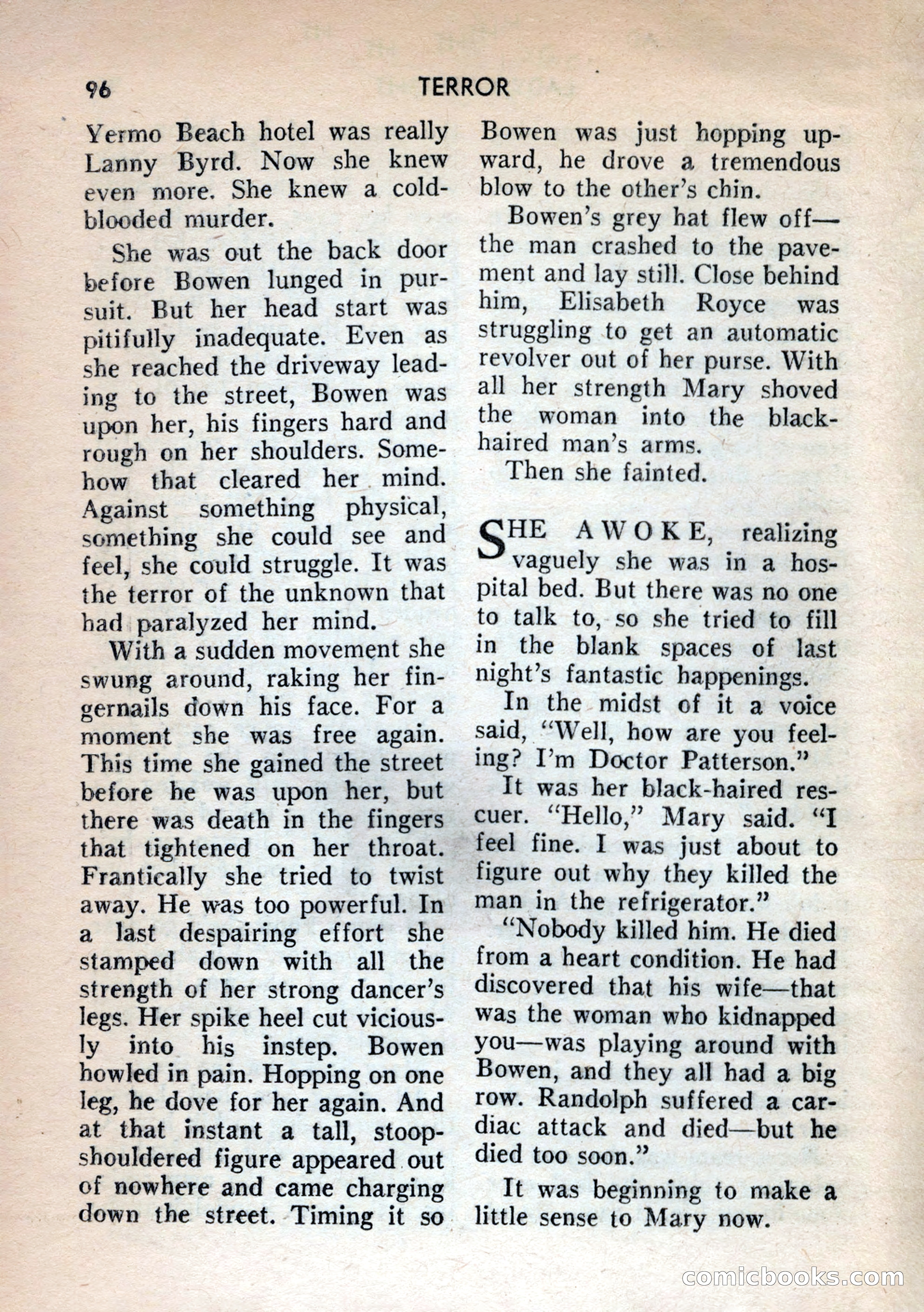Terror Detective Story Magazine, October 1956 — page 98 of 132