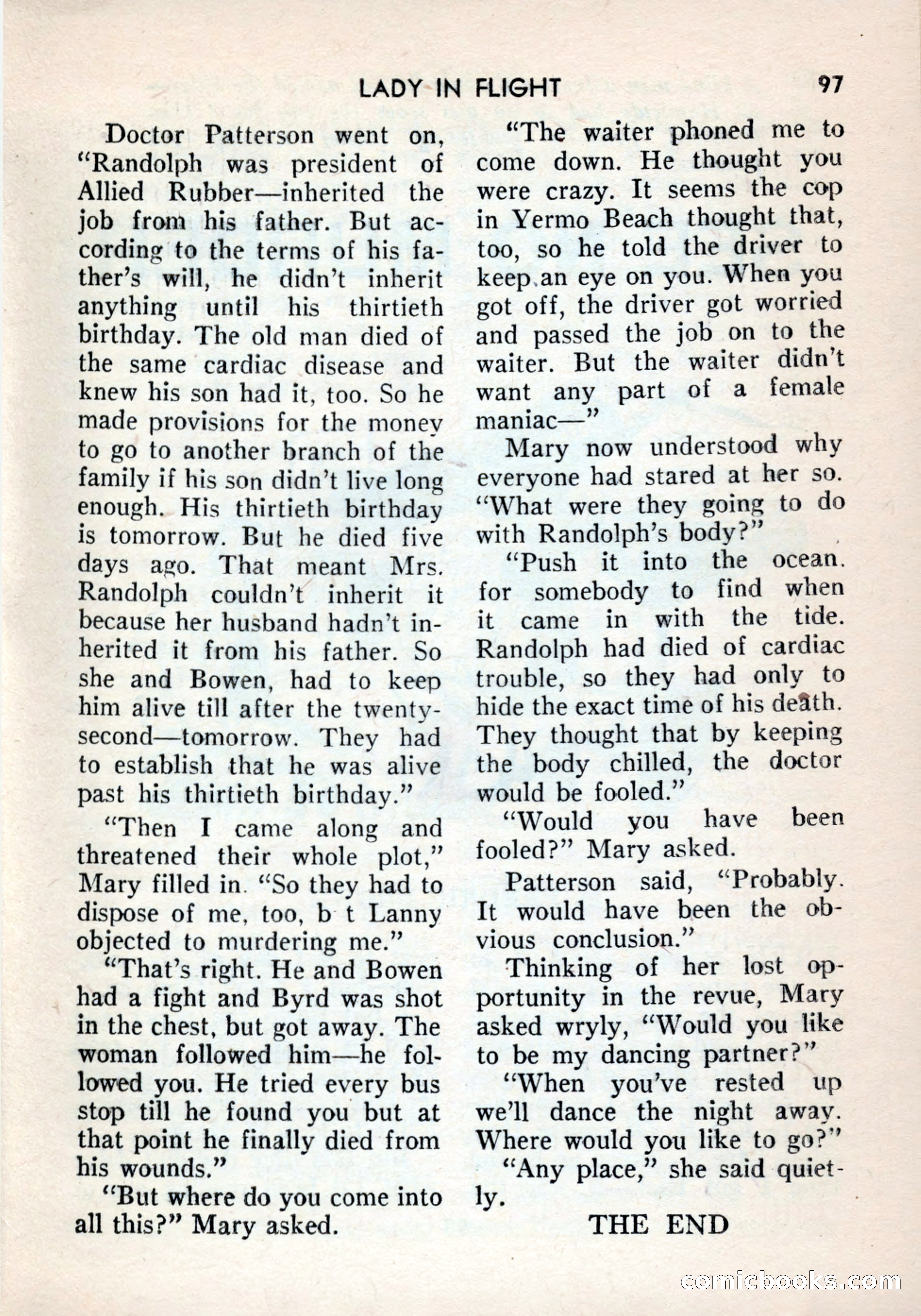 Terror Detective Story Magazine, October 1956 — page 99 of 132