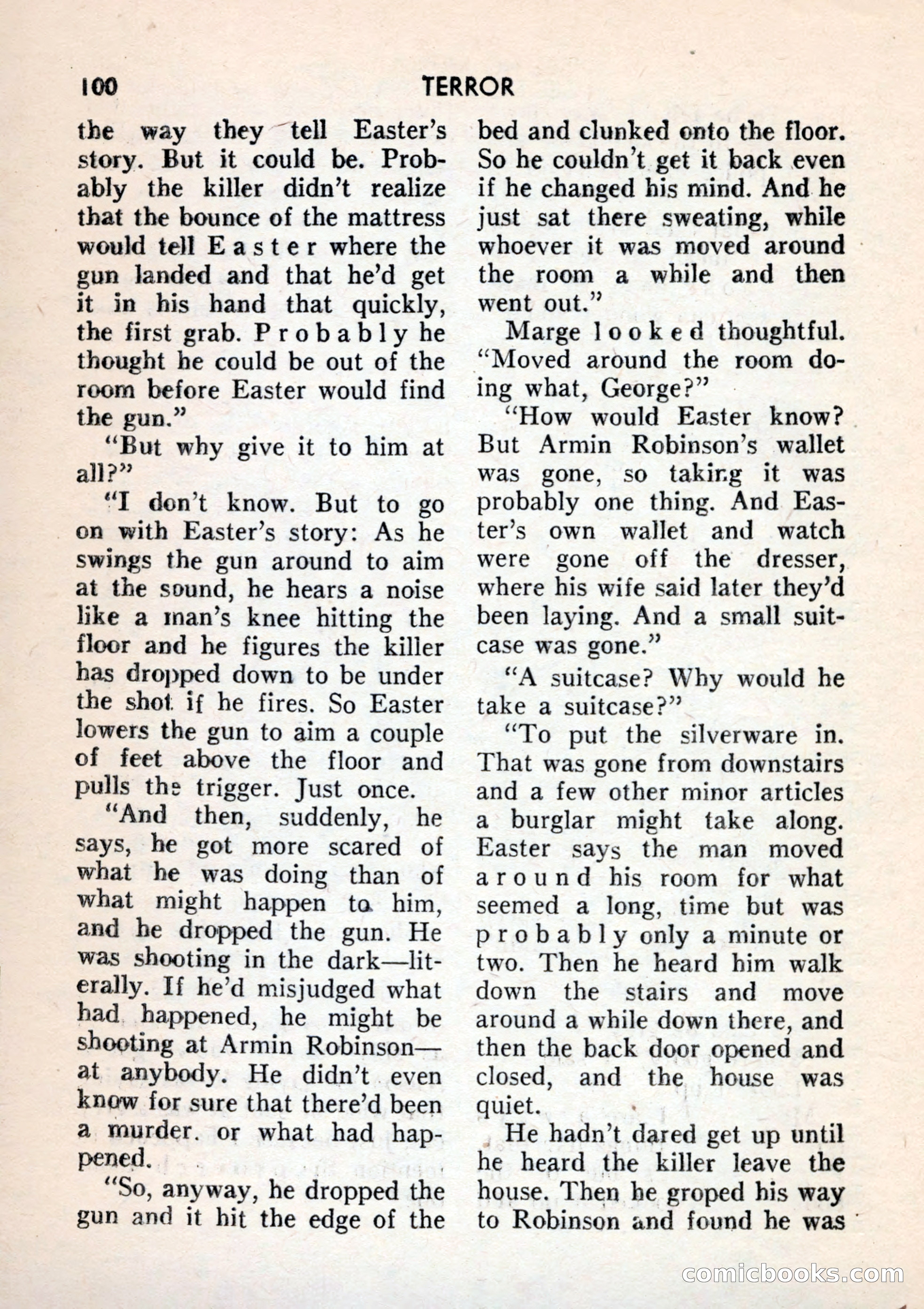 Terror Detective Story Magazine, October 1956 — page 102 of 132