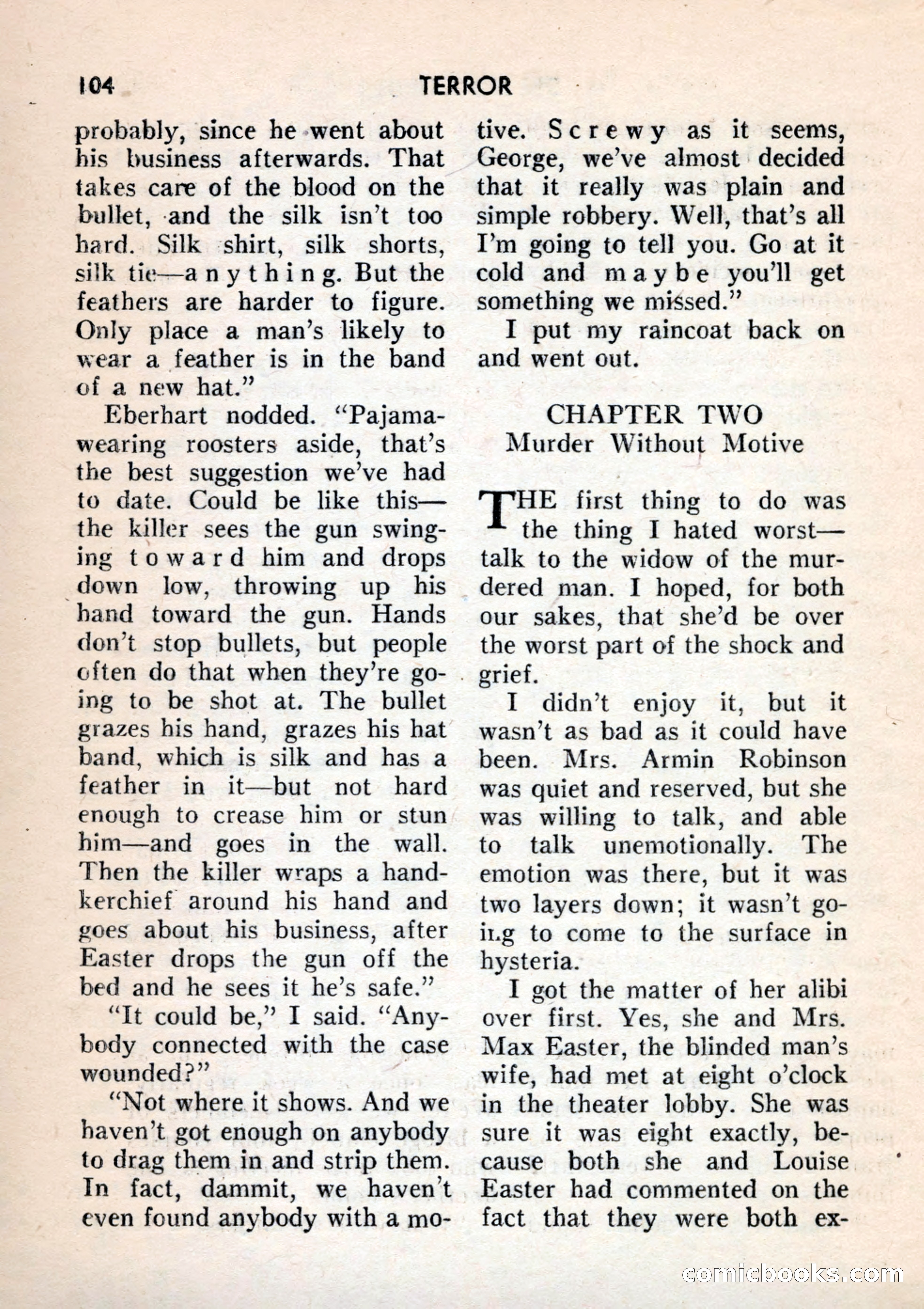 Terror Detective Story Magazine, October 1956 — page 106 of 132