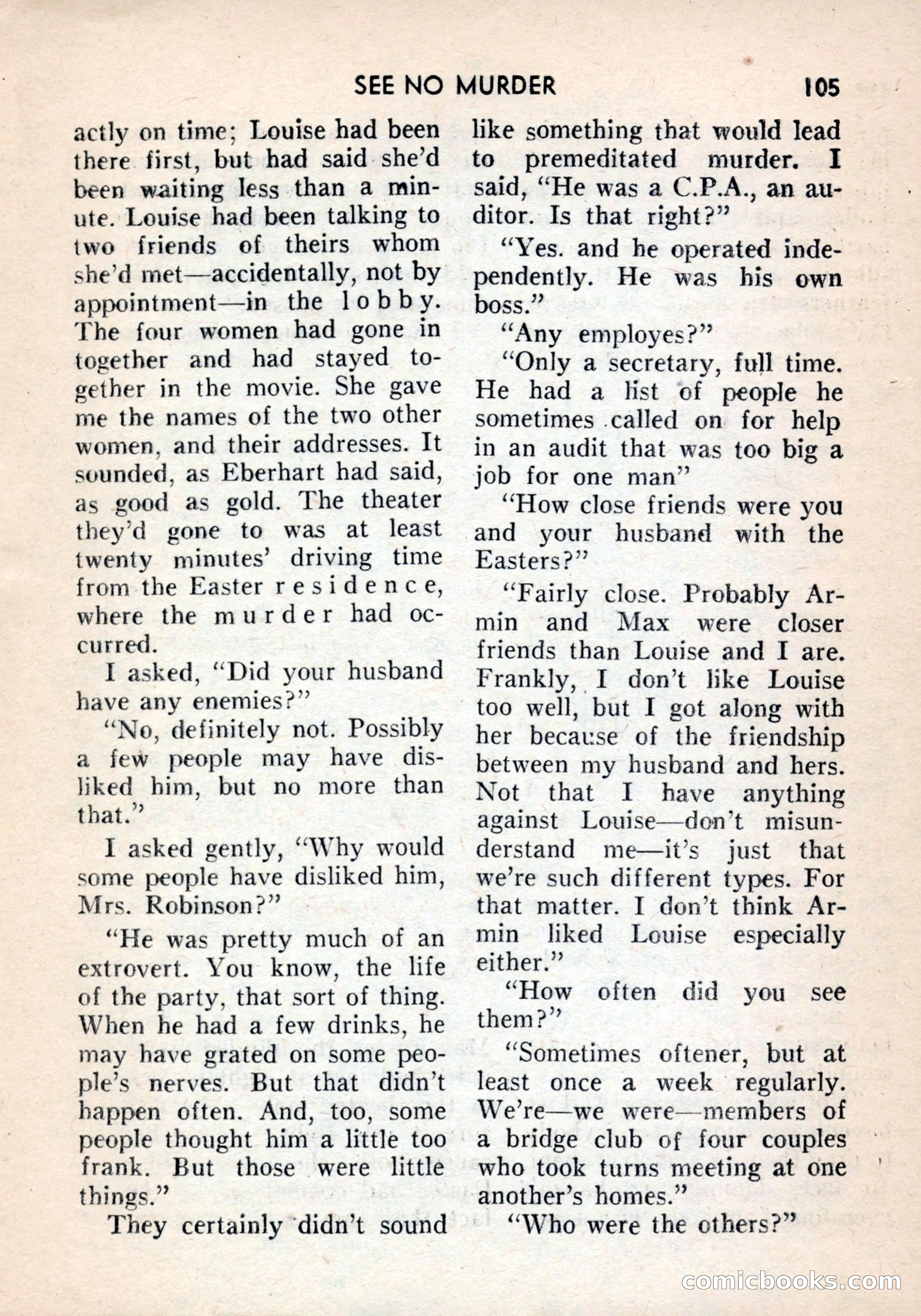 Terror Detective Story Magazine, October 1956 — page 107 of 132