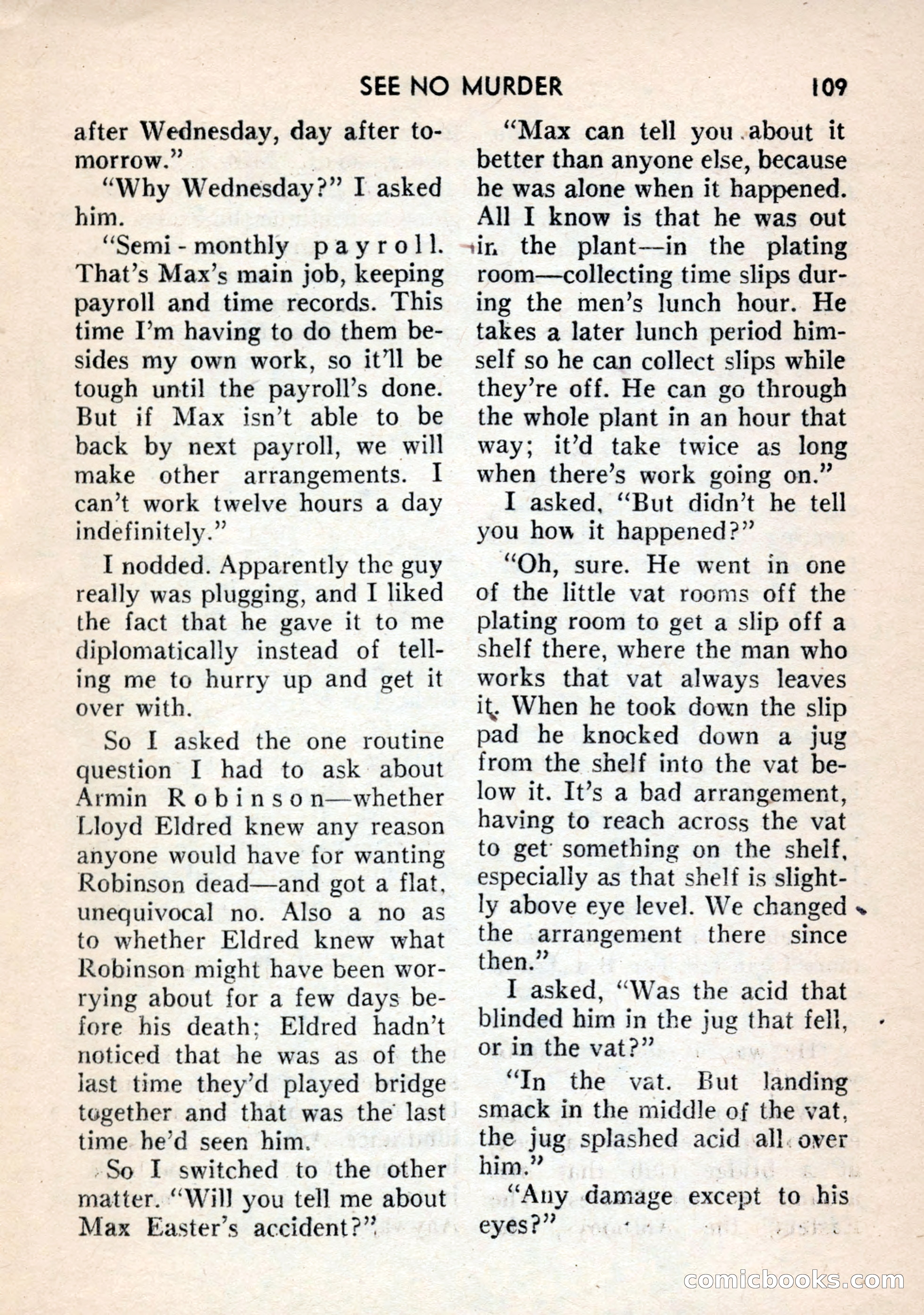 Terror Detective Story Magazine, October 1956 — page 111 of 132