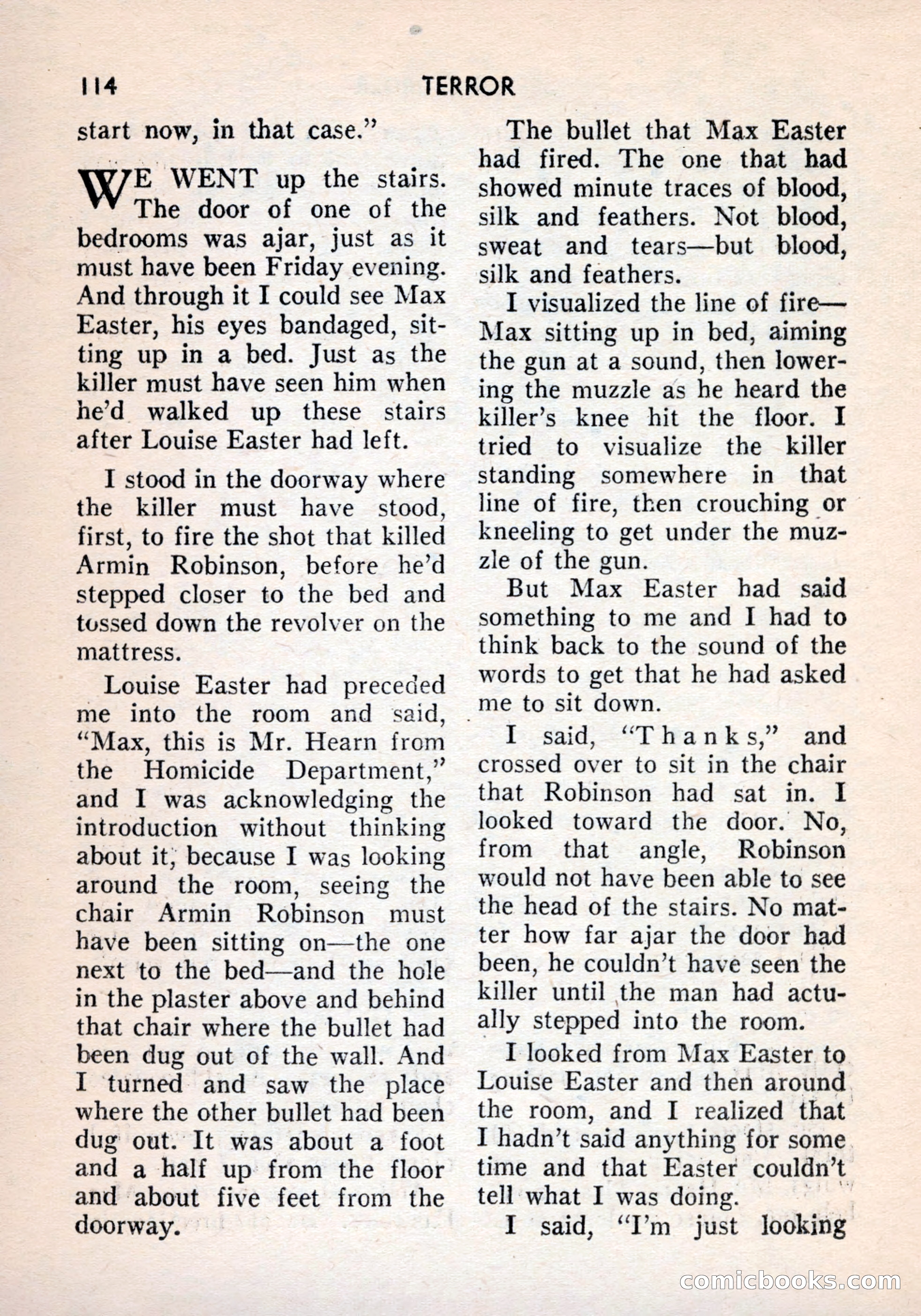 Terror Detective Story Magazine, October 1956 — page 116 of 132