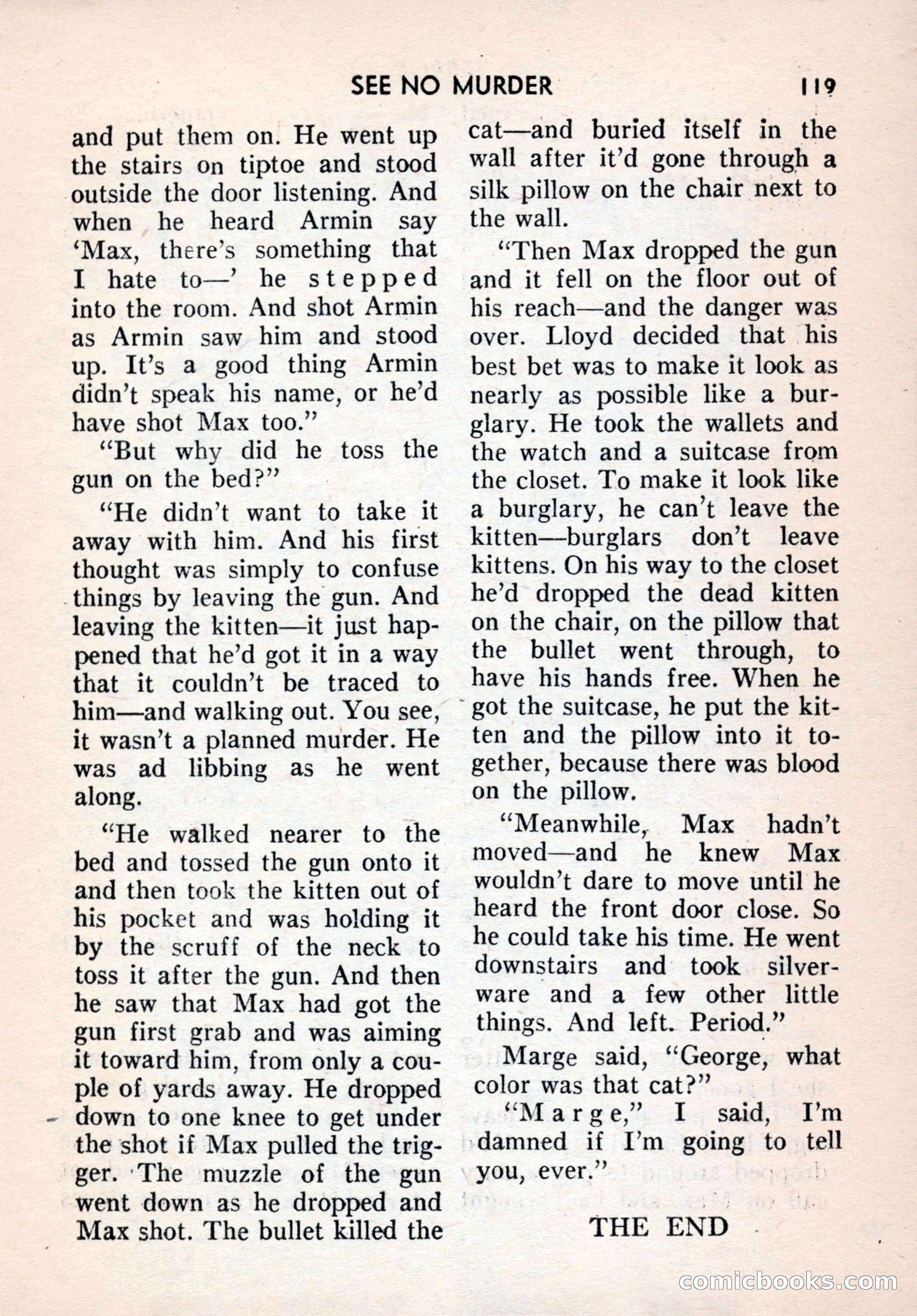 Terror Detective Story Magazine, October 1956 — page 121 of 132