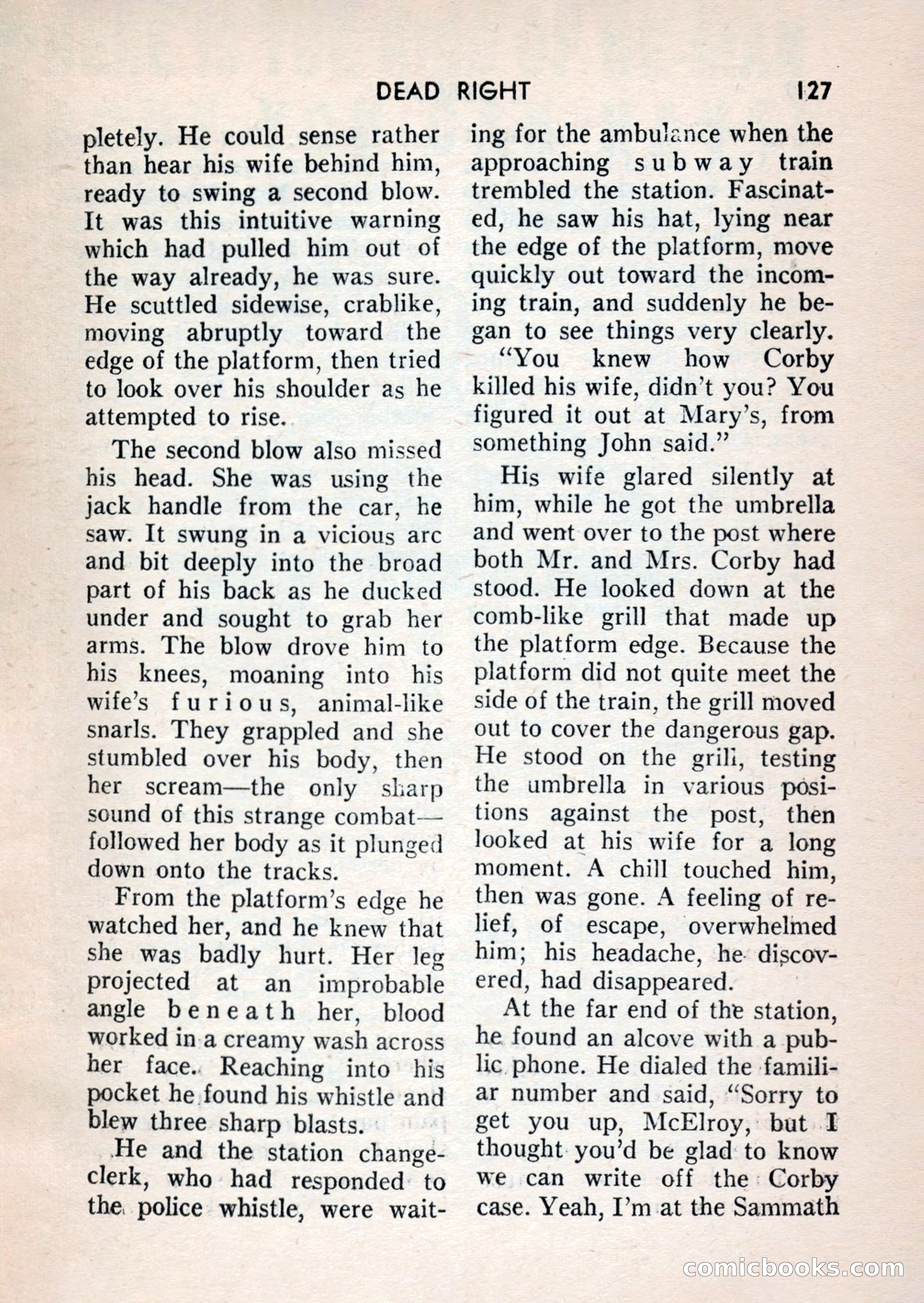 Terror Detective Story Magazine, October 1956 — page 129 of 132