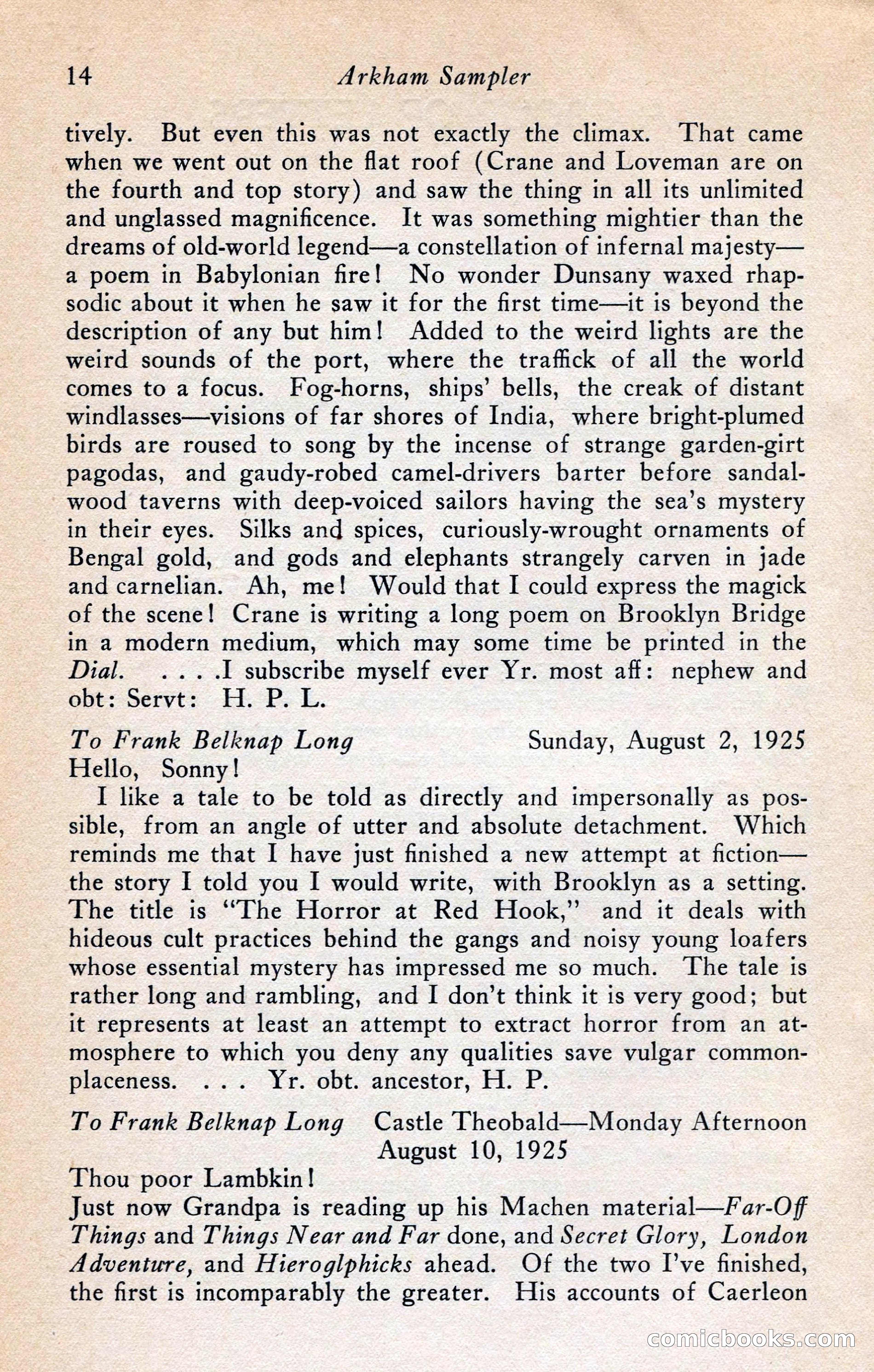 The Arkham Sampler, Spring 1948 — page 16 of 104