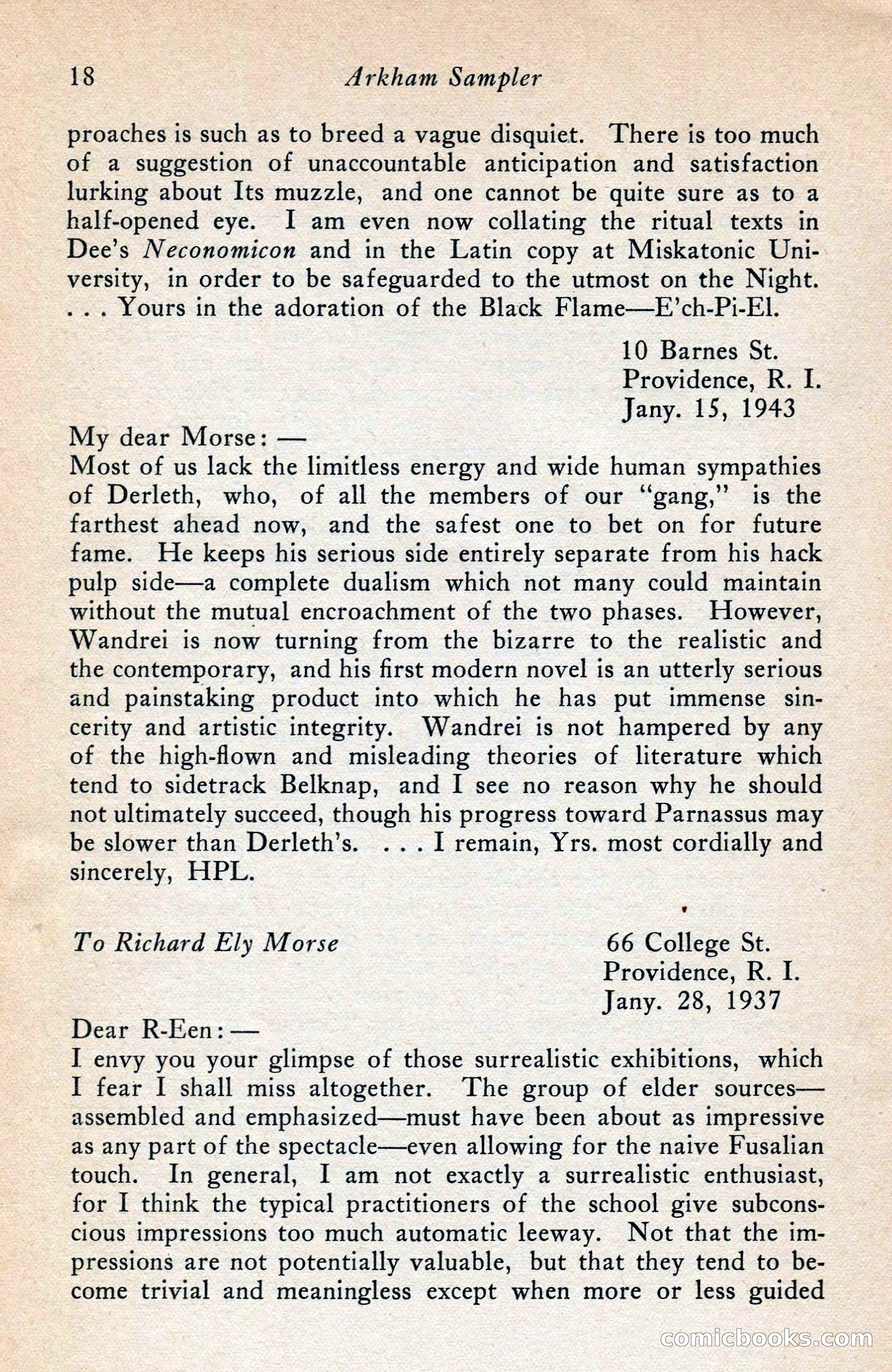 The Arkham Sampler, Spring 1948 — page 20 of 104