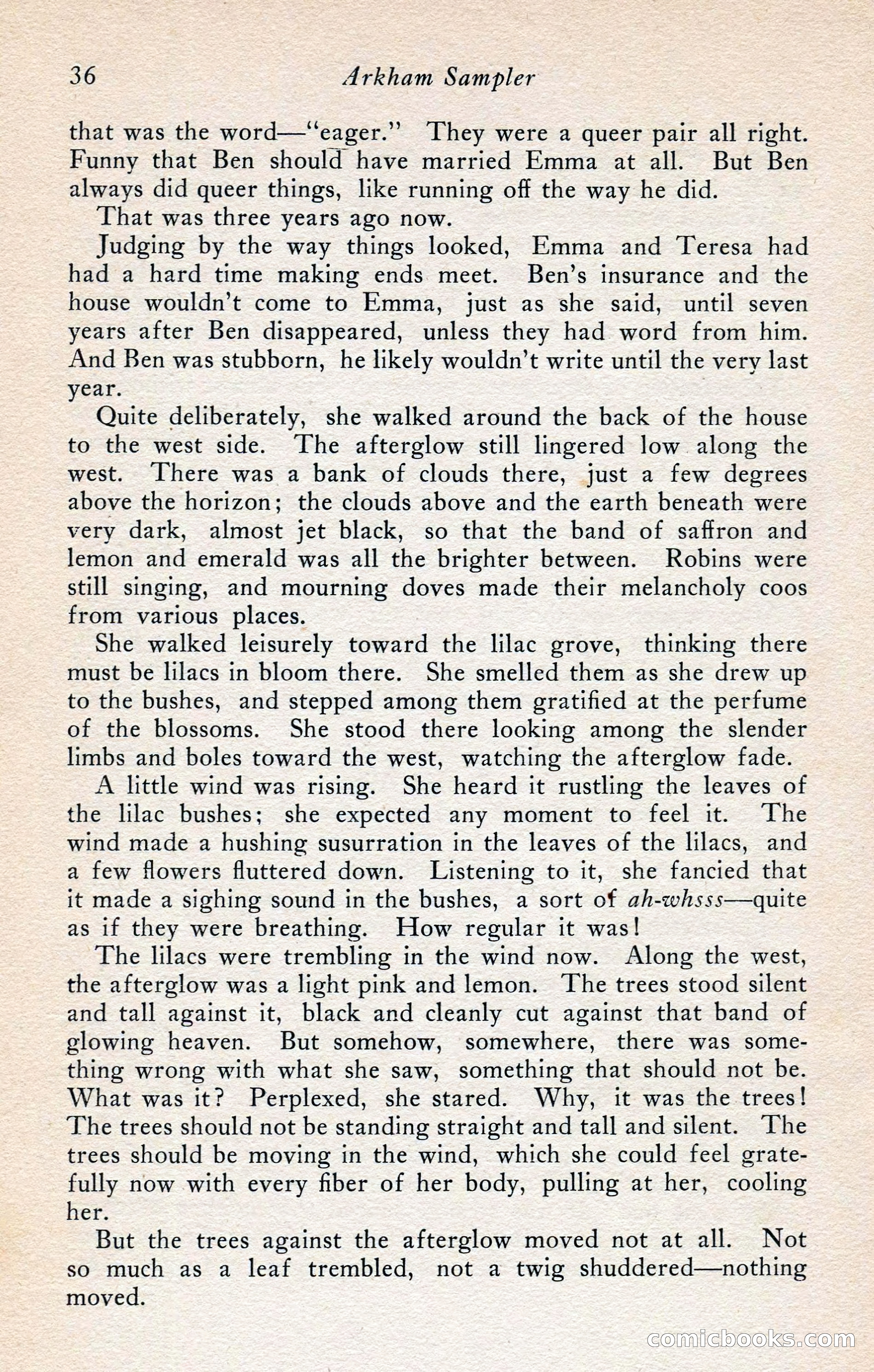 The Arkham Sampler, Spring 1948 — page 38 of 104