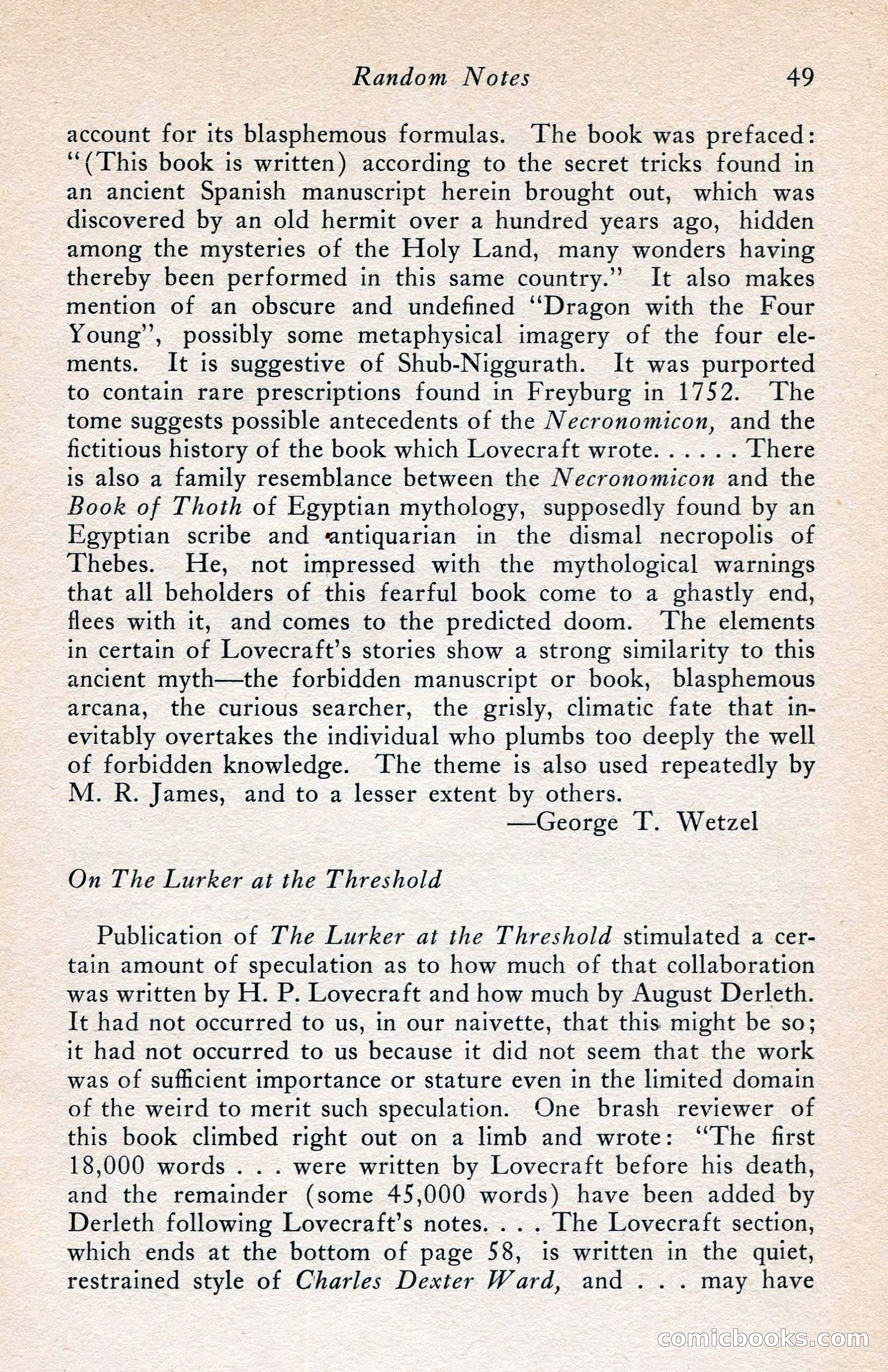 The Arkham Sampler, Spring 1948 — page 51 of 104