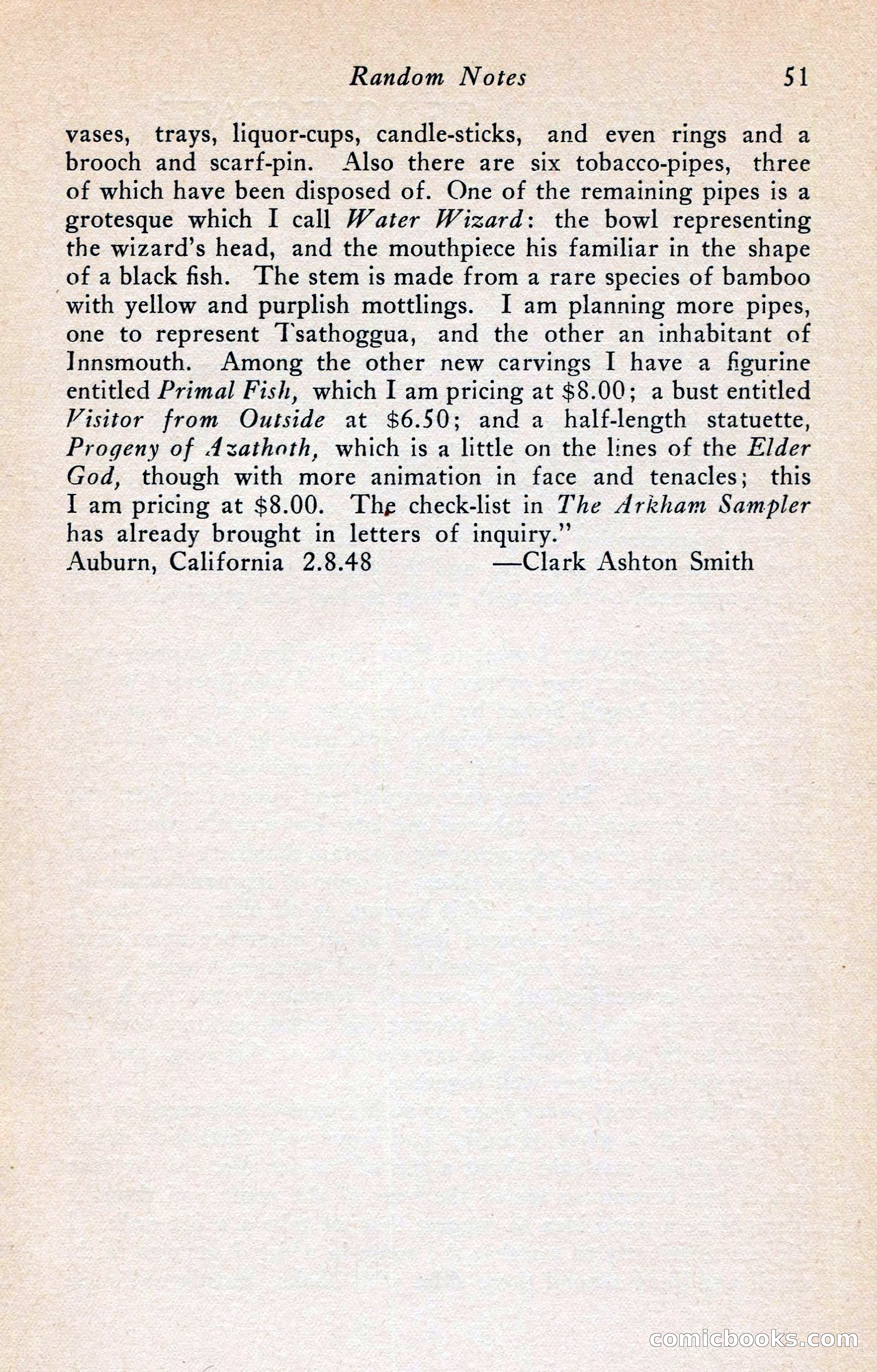 The Arkham Sampler, Spring 1948 — page 53 of 104
