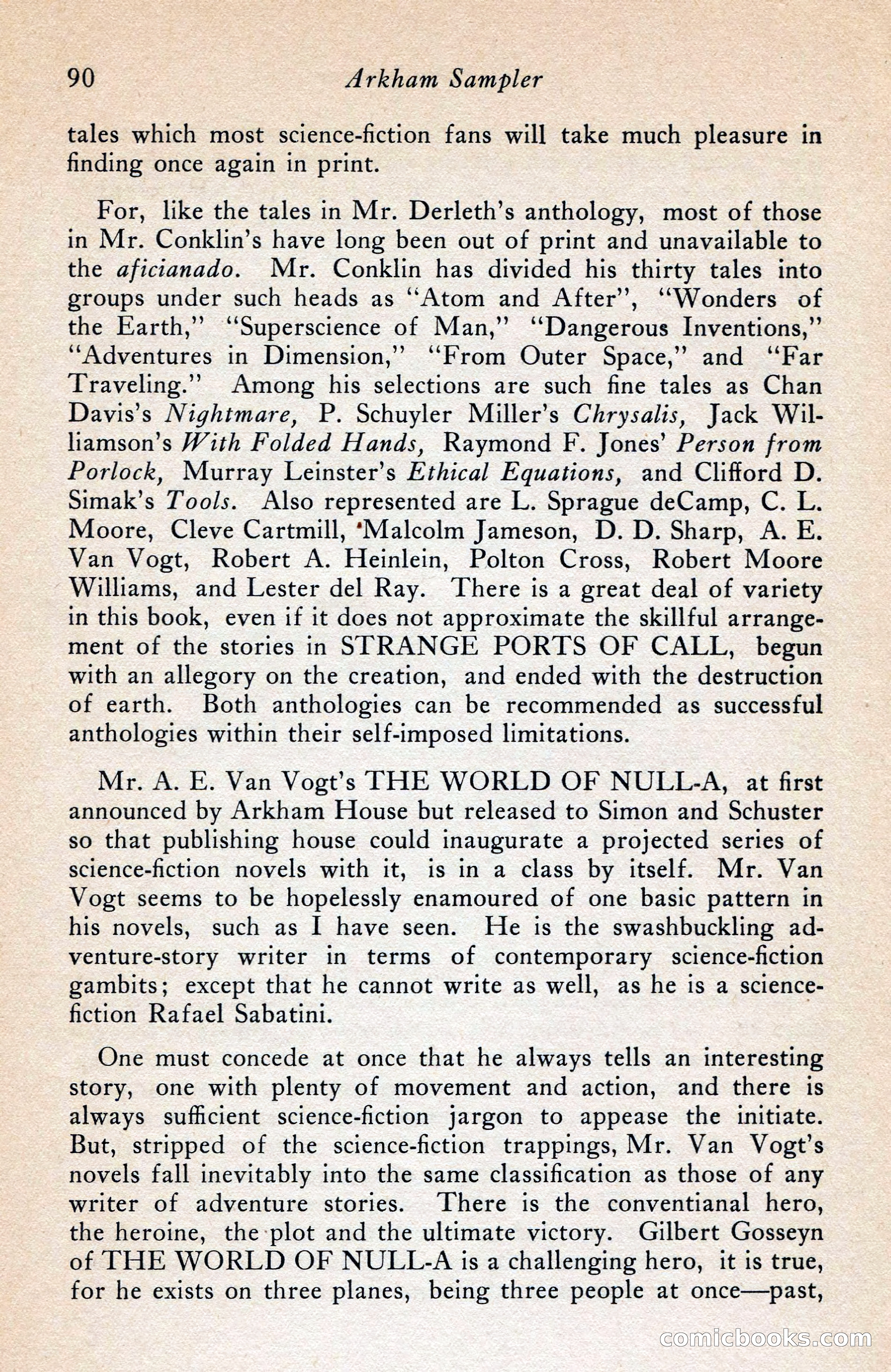 The Arkham Sampler, Spring 1948 — page 92 of 104
