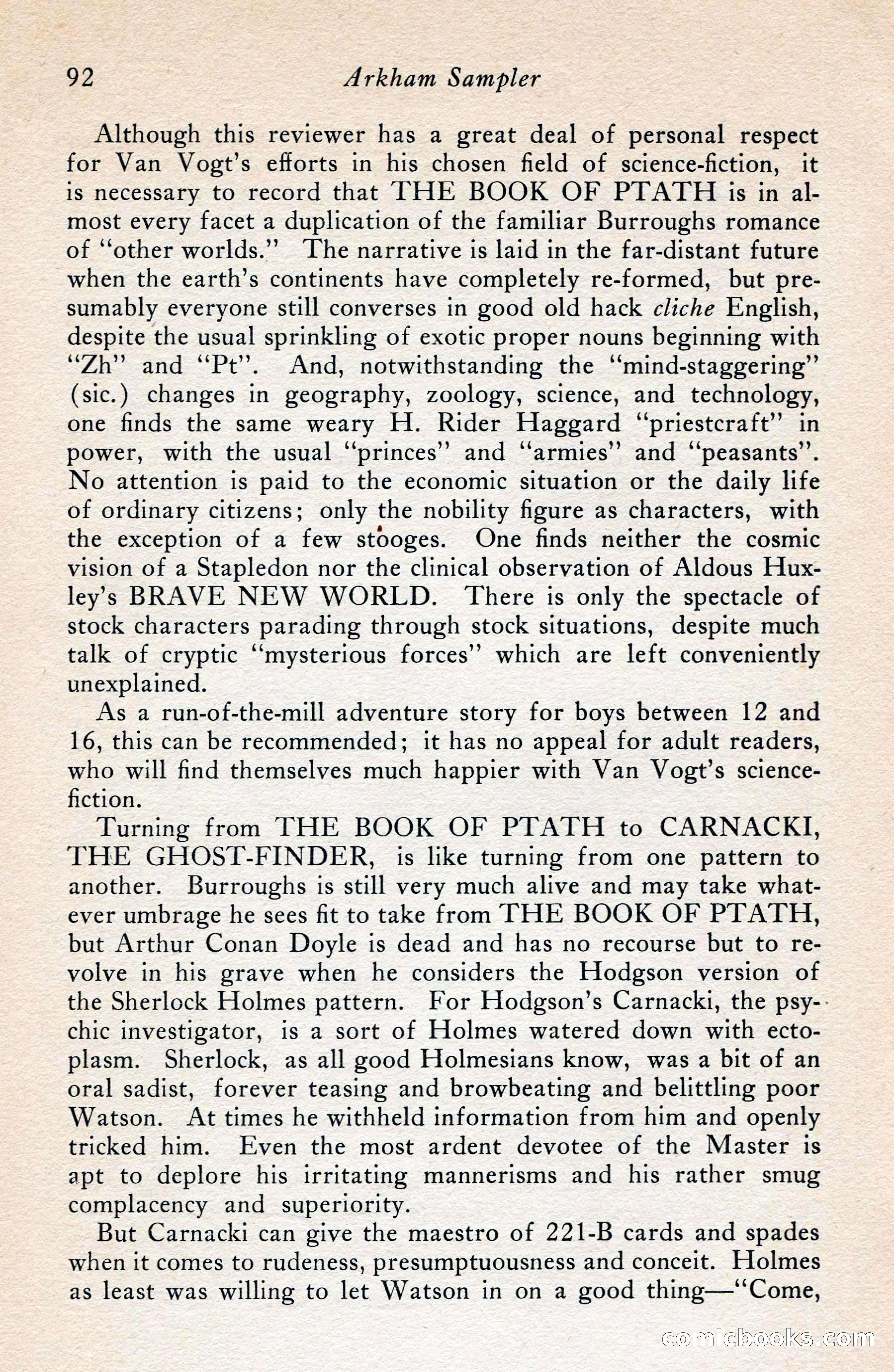 The Arkham Sampler, Spring 1948 — page 94 of 104