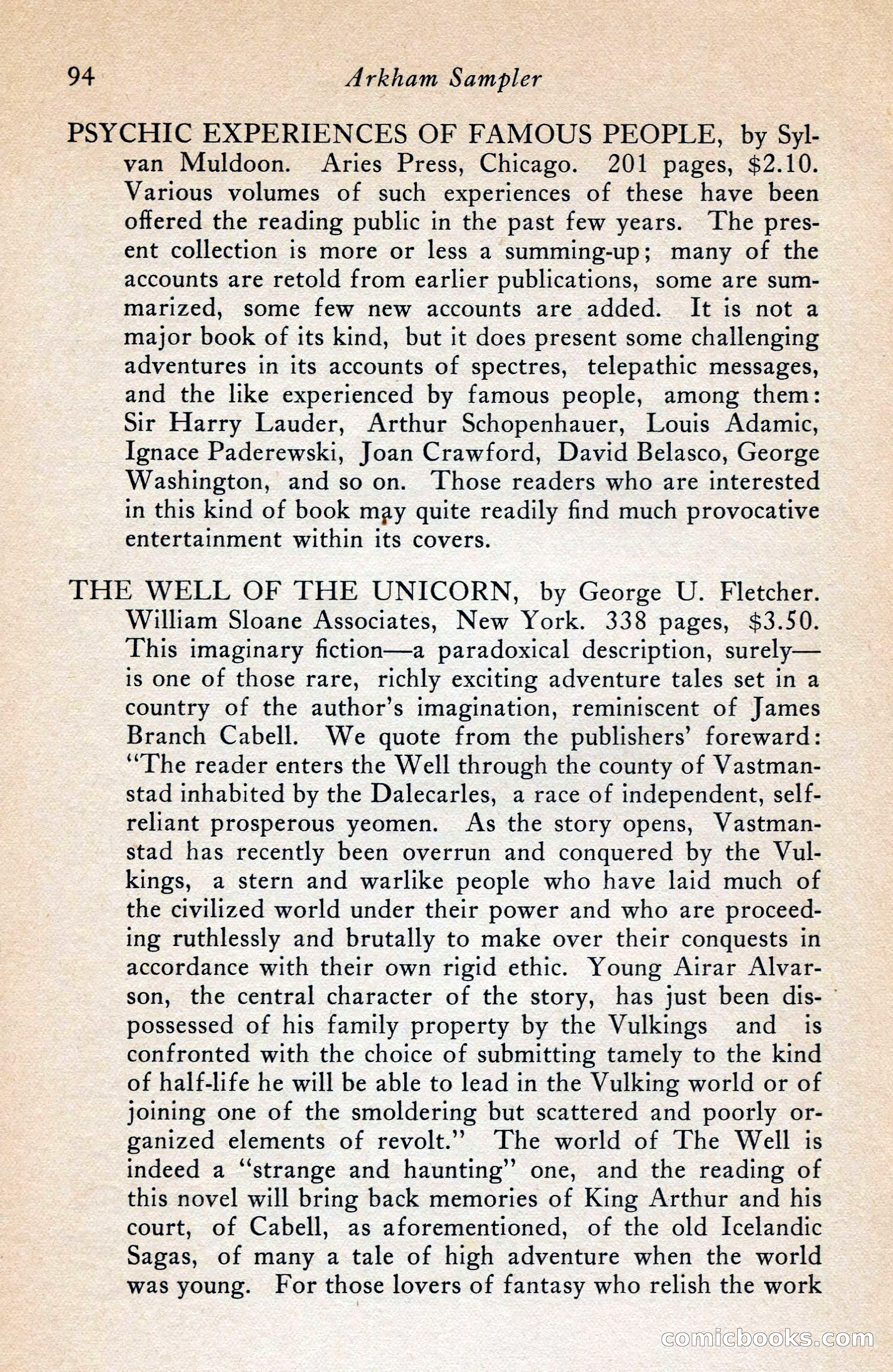 The Arkham Sampler, Spring 1948 — page 96 of 104