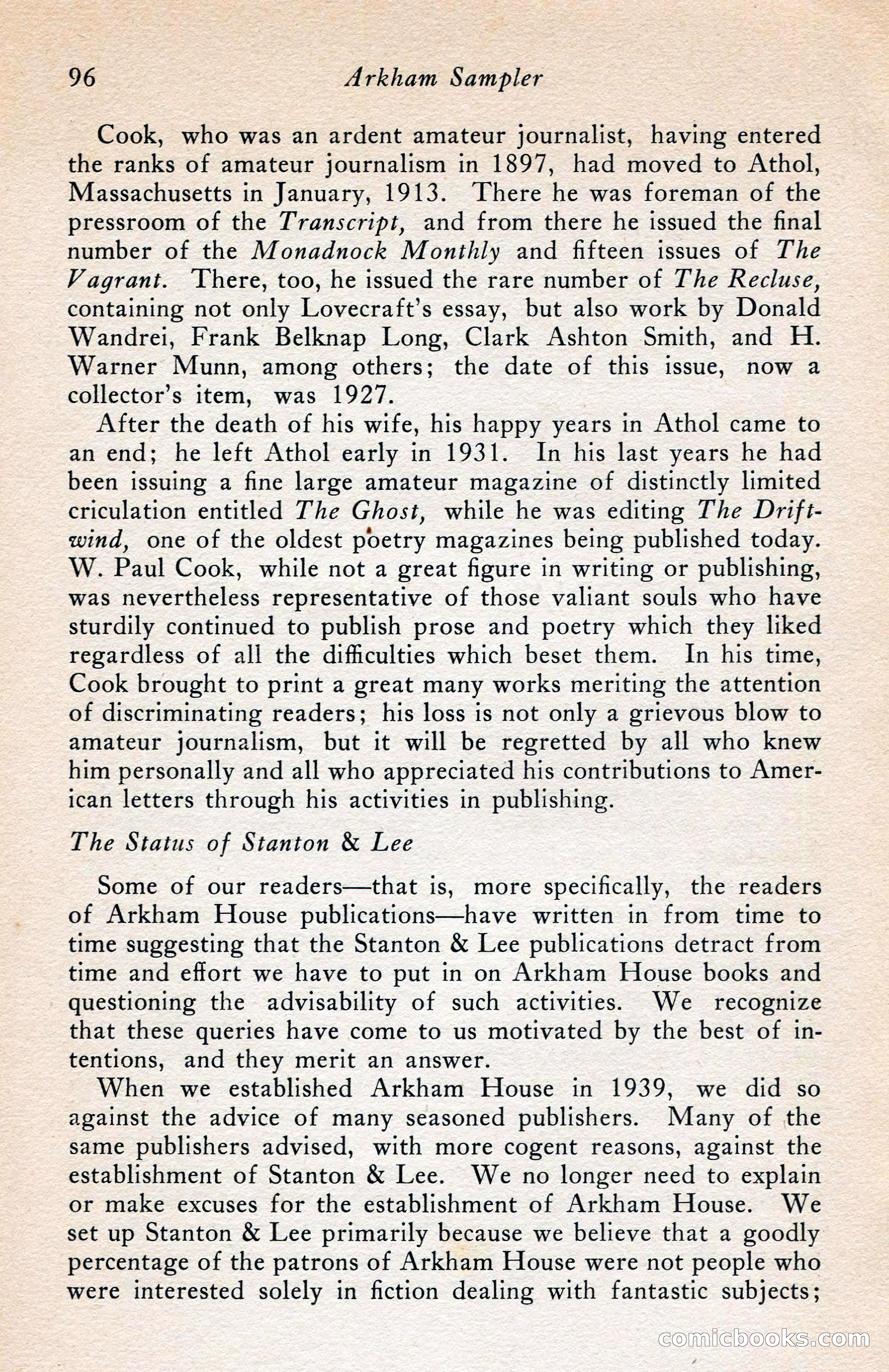 The Arkham Sampler, Spring 1948 — page 98 of 104