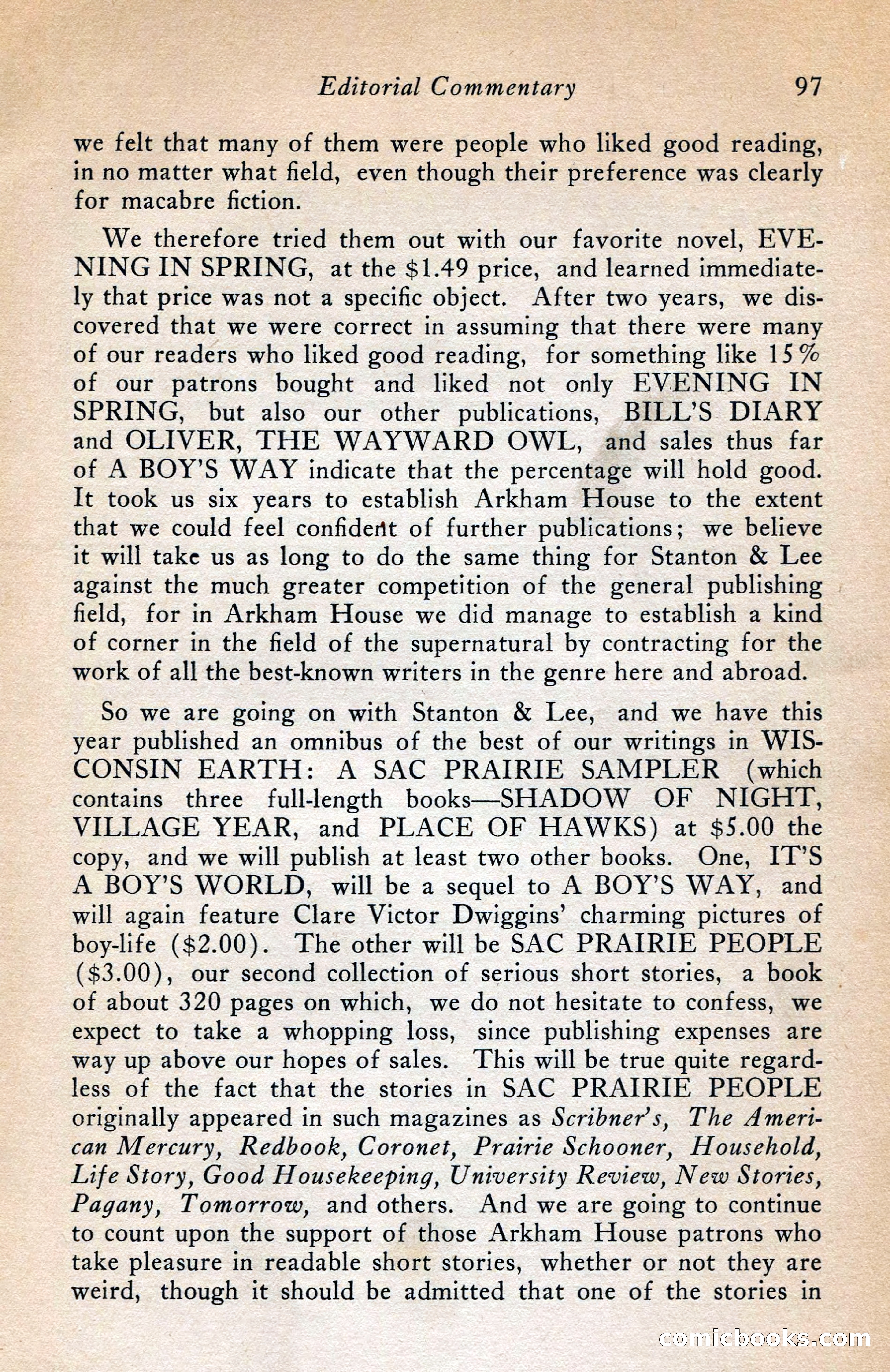 The Arkham Sampler, Spring 1948 — page 99 of 104