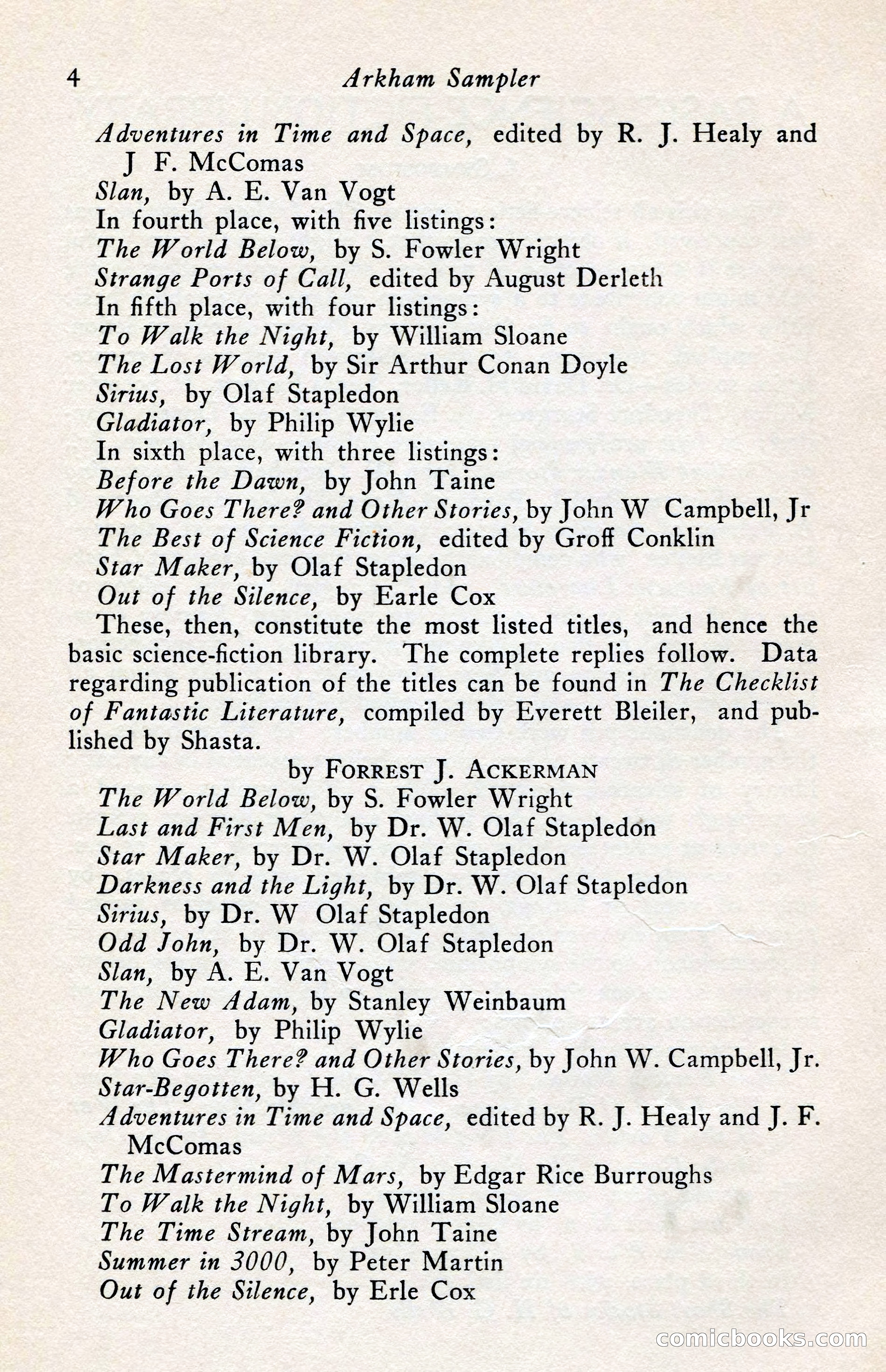 The Arkham Sampler, Winter 1949 — page 6 of 104